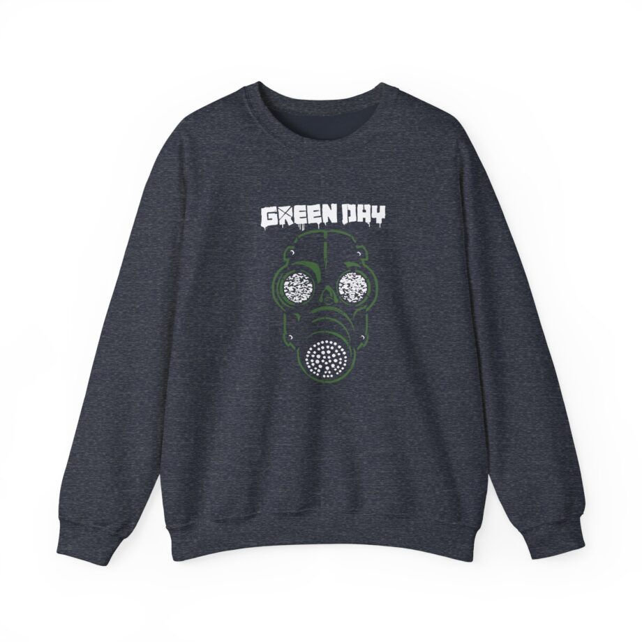 Green Day Gas Mask Long Unisex Heavy Blend™ Crewneck Sweatshirt