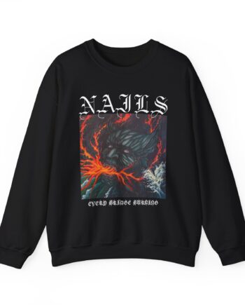 Nails Every Bridge Burning Unisex Heavy Blend™ Crewneck Sweatshirt