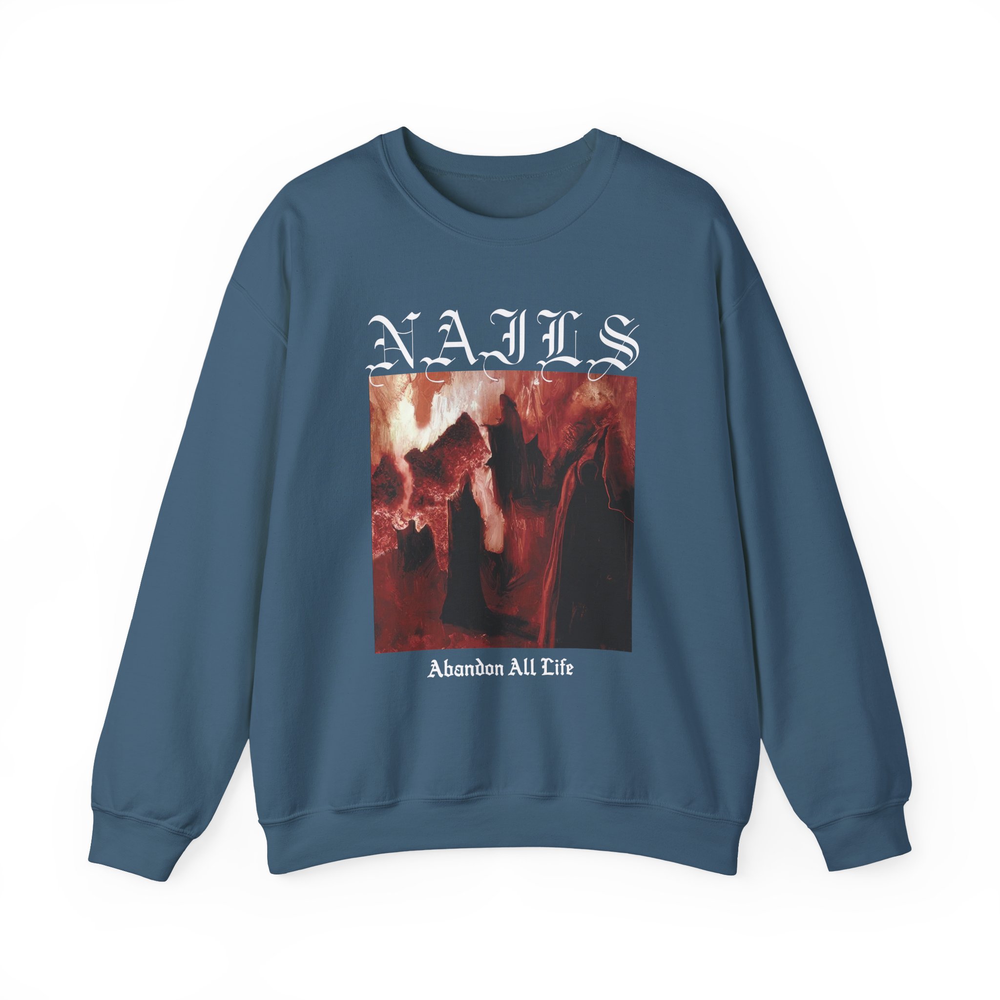 Nails Abandon All Life Unisex Heavy Blendâ„¢ Crewneck Sweatshirt