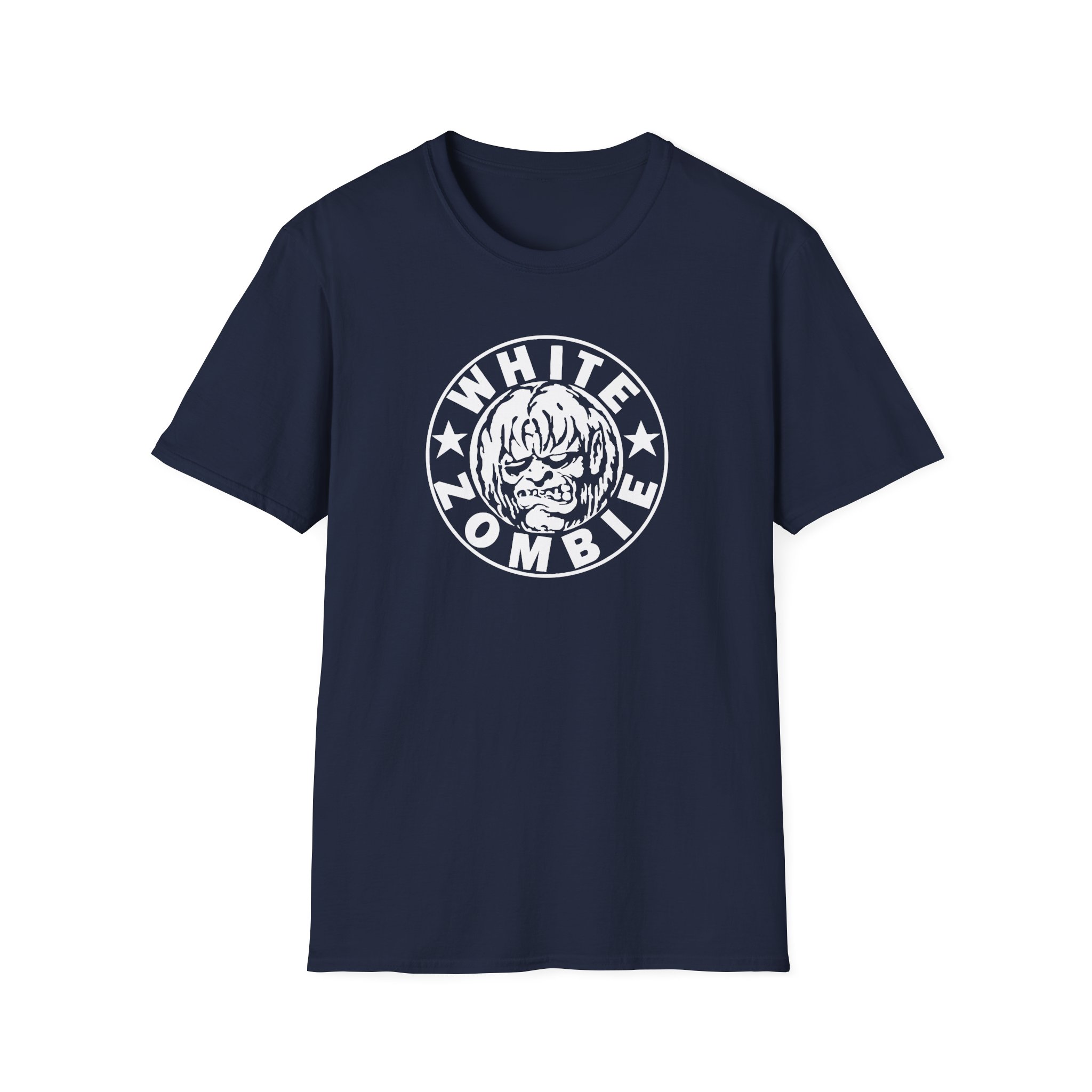 White Zombie Circle Logo Unisex Softstyle T-Shirt