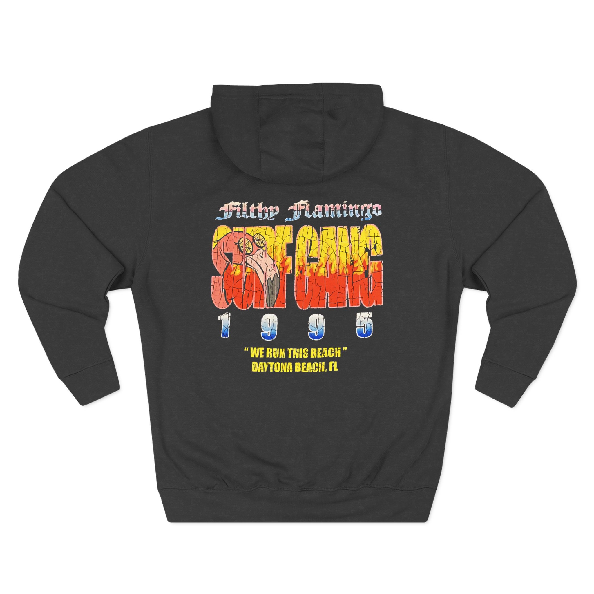 Surf Gang Filthy Flamingo Three-Panel Fleece Hoodie