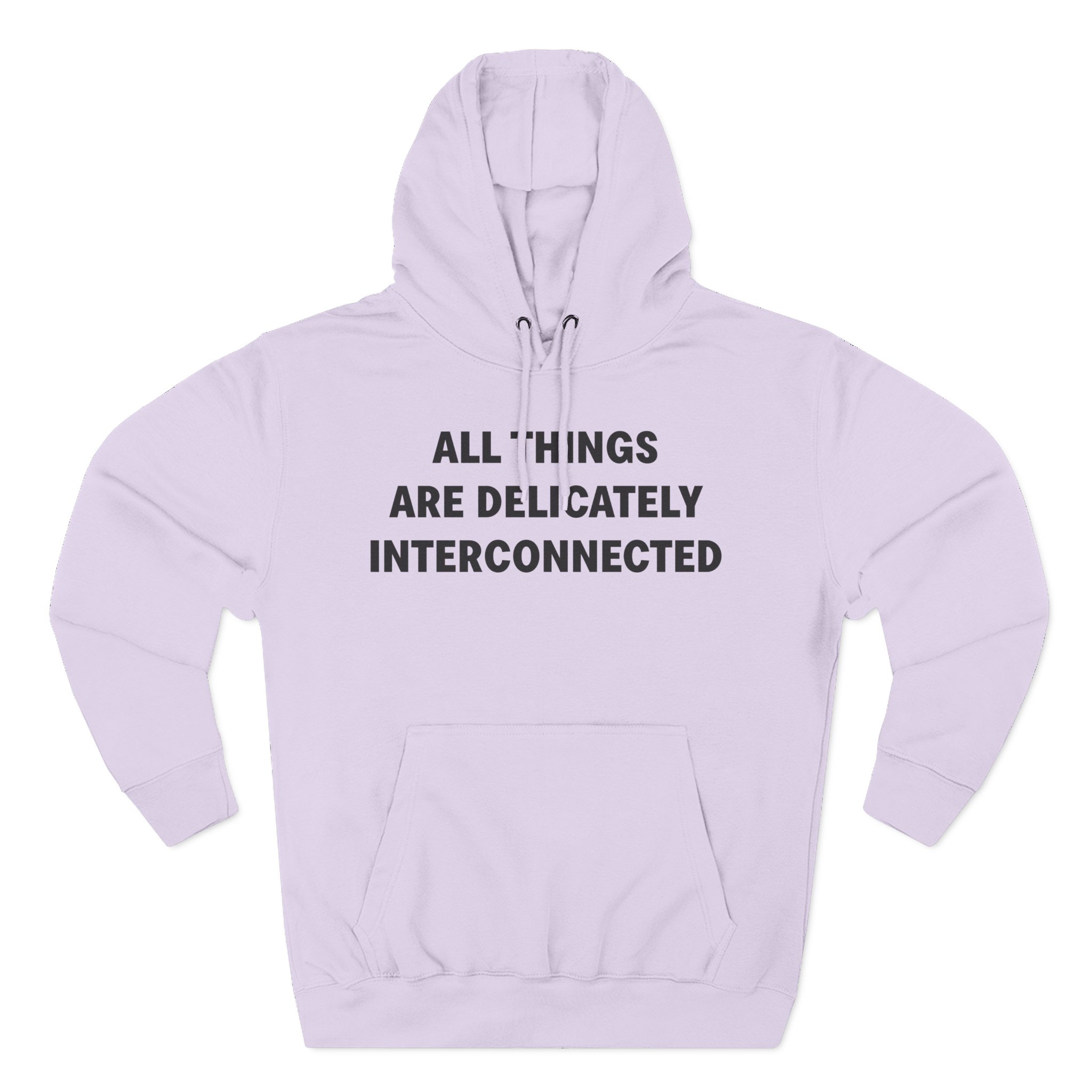 Jenny Holzer All Things Are Delicately Interconnected Three-Panel Fleece Hoodie