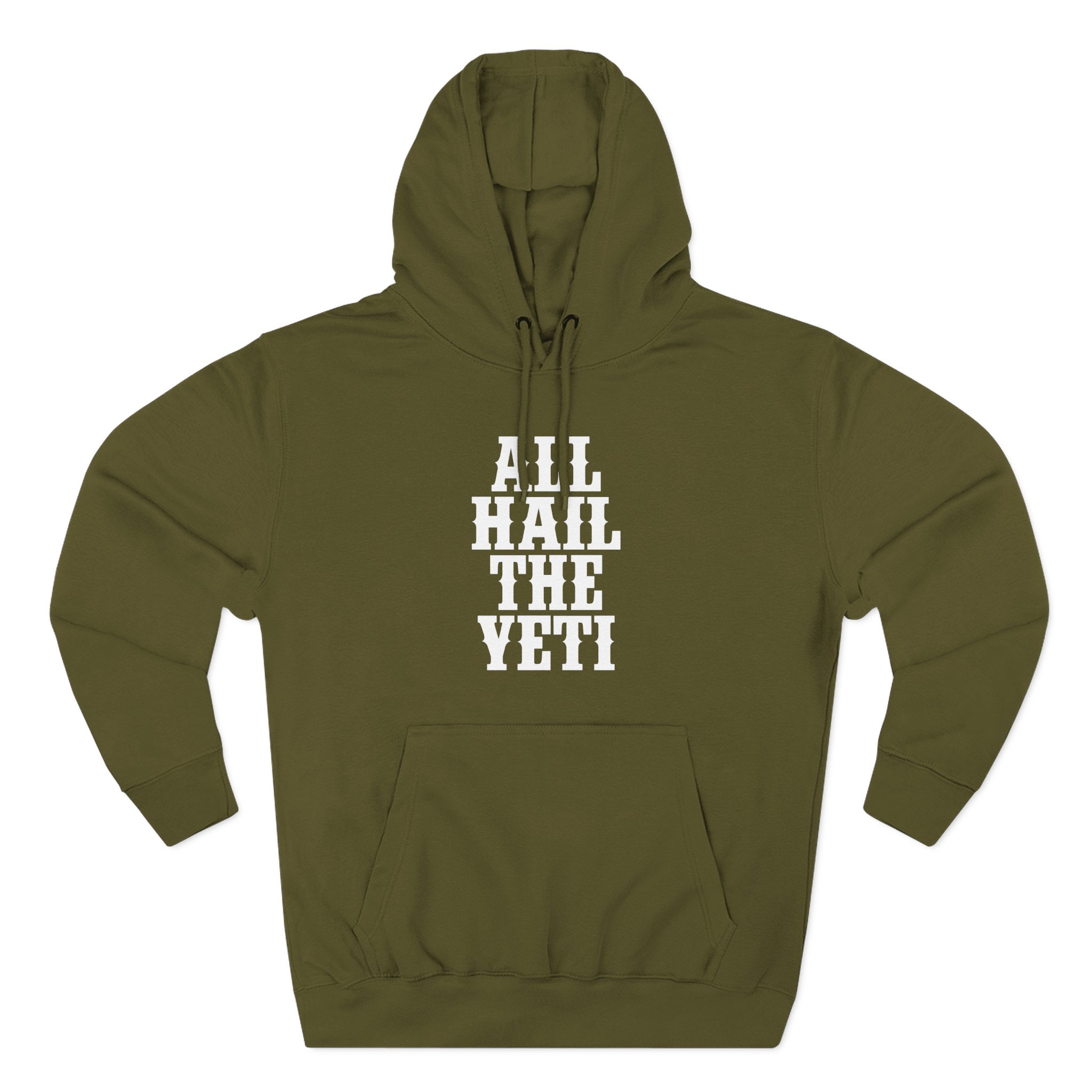 All Hail the Yeti Logo Three-Panel Fleece Hoodie