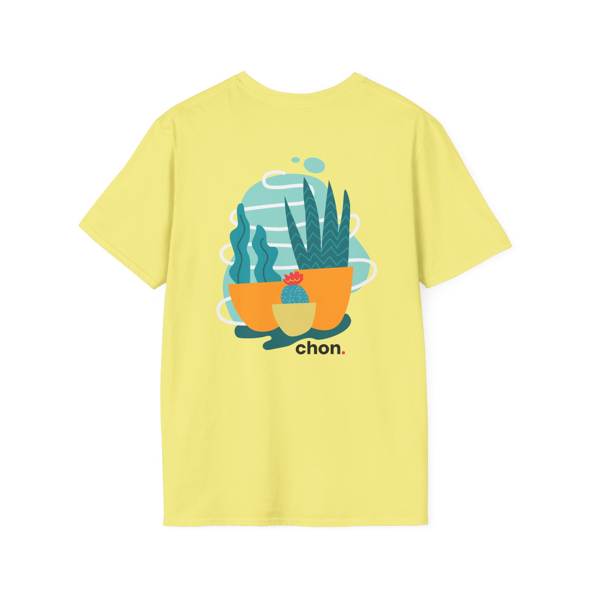 Chon Succulents Pigment Lemon Unisex Softstyle T-Shirt