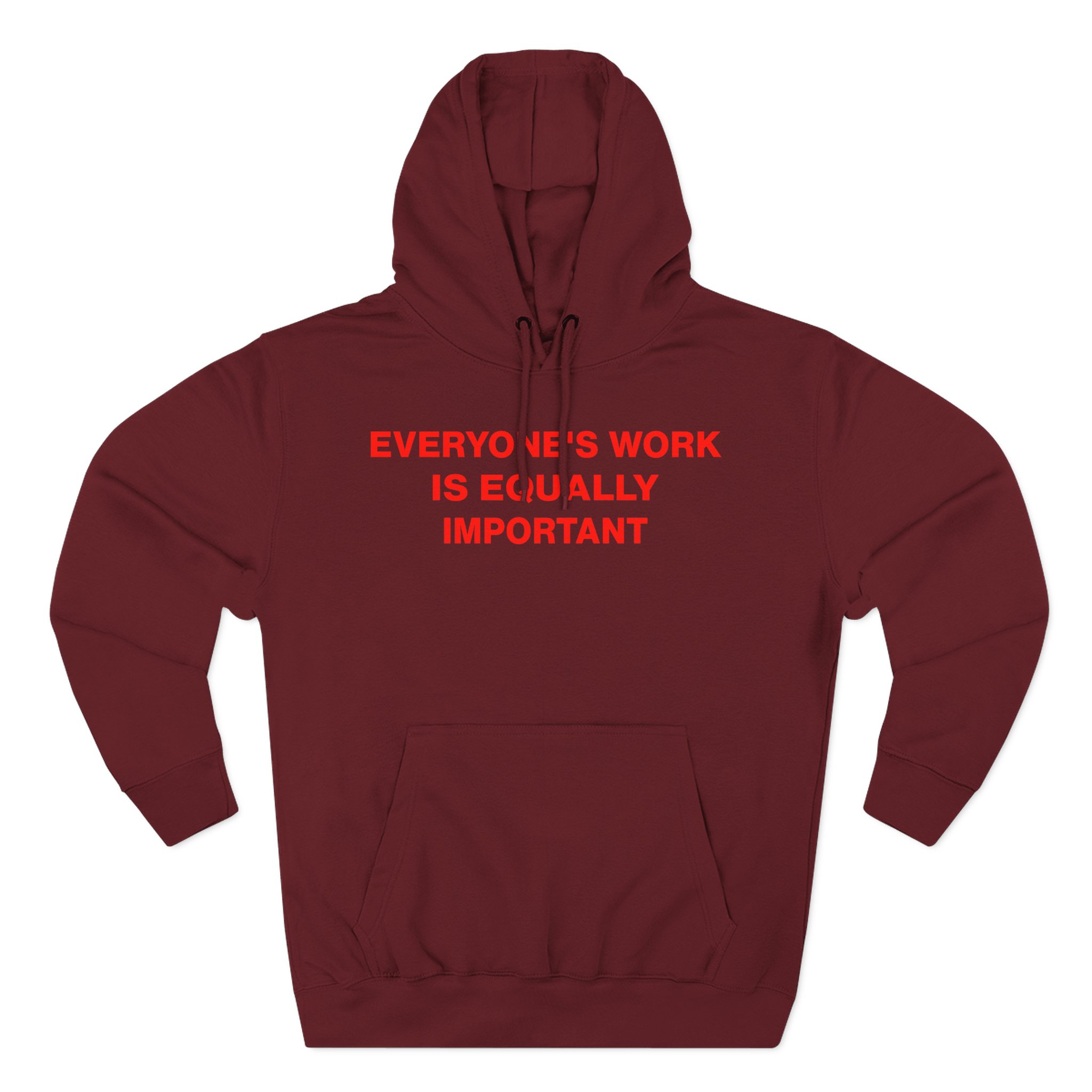 Jenny Holzer Everyone's Work is Equally Important Three-Panel Fleece Hoodie
