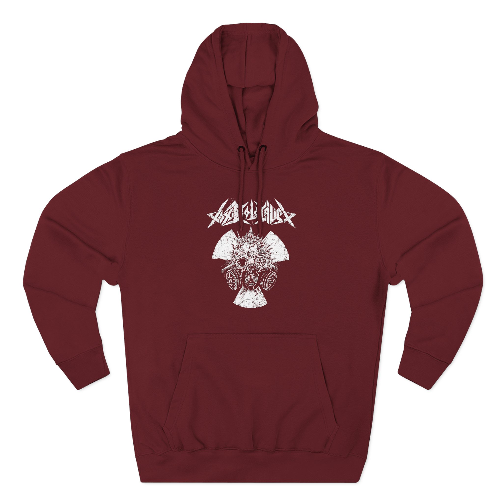 Toxic Holocaust Radiation Gas Mask Three-Panel Fleece Hoodie