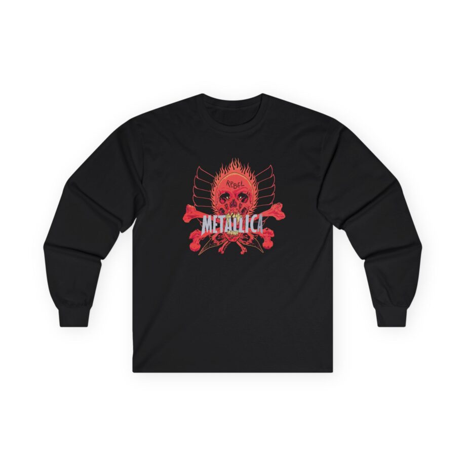 Fede Vigevani Vintage 90s Metallica Pushead Rebel Skull Unisex Ultra Cotton Long Sleeve Tee