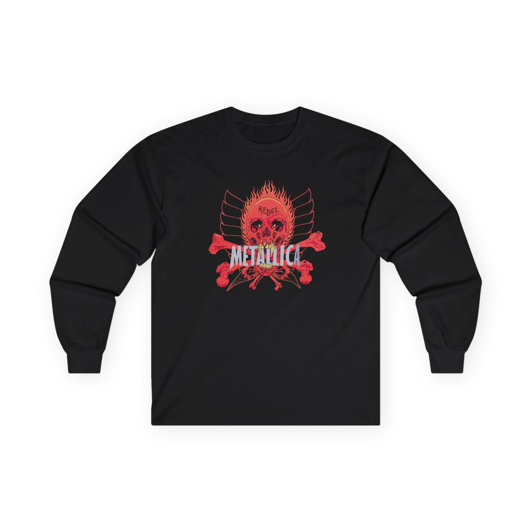 Fede Vigevani Vintage 90s Metallica Pushead Rebel Skull Unisex Ultra Cotton Long Sleeve Tee