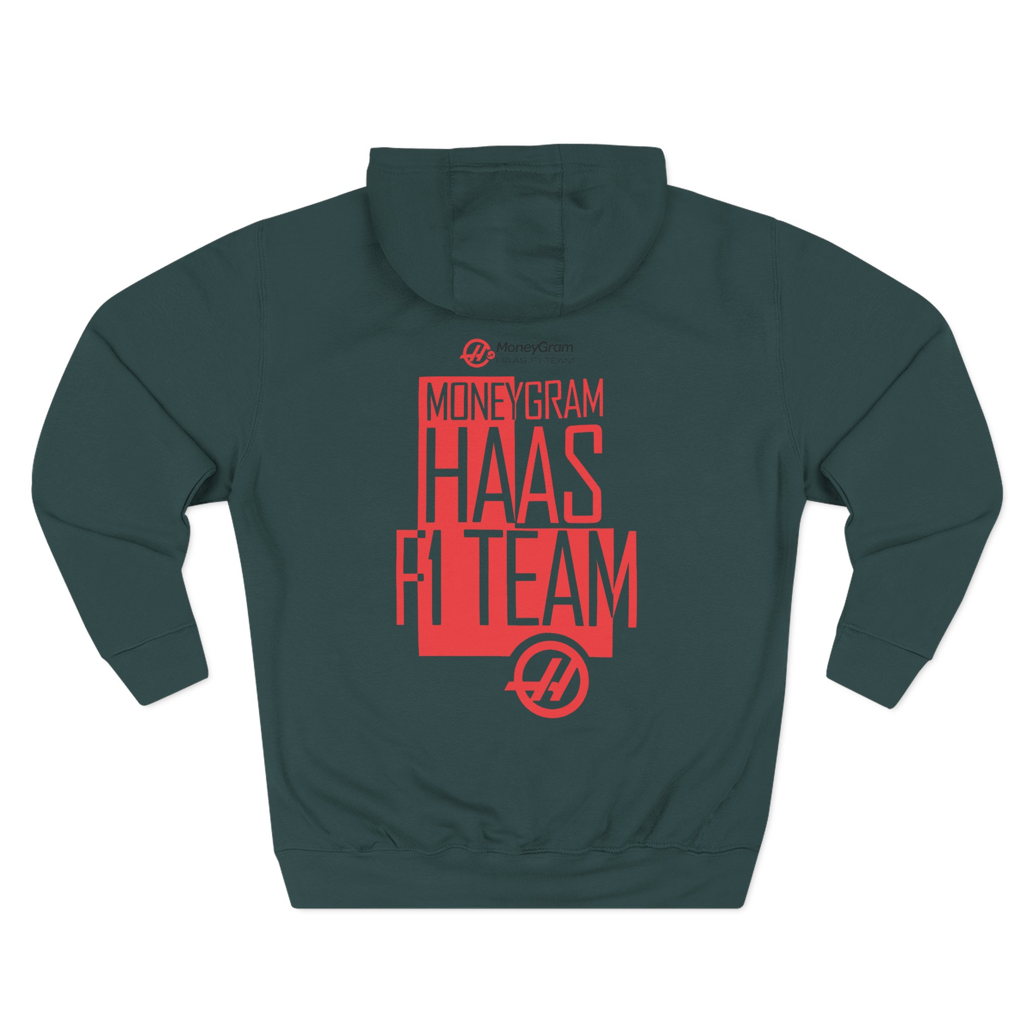 Haas F1 Color Block Three-Panel Fleece Hoodie