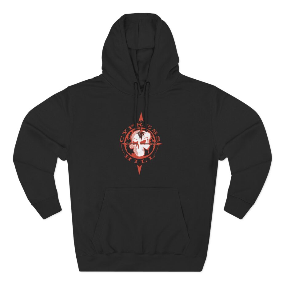 Cypress Hill Skull N Compass Three-Panel Fleece Hoodie