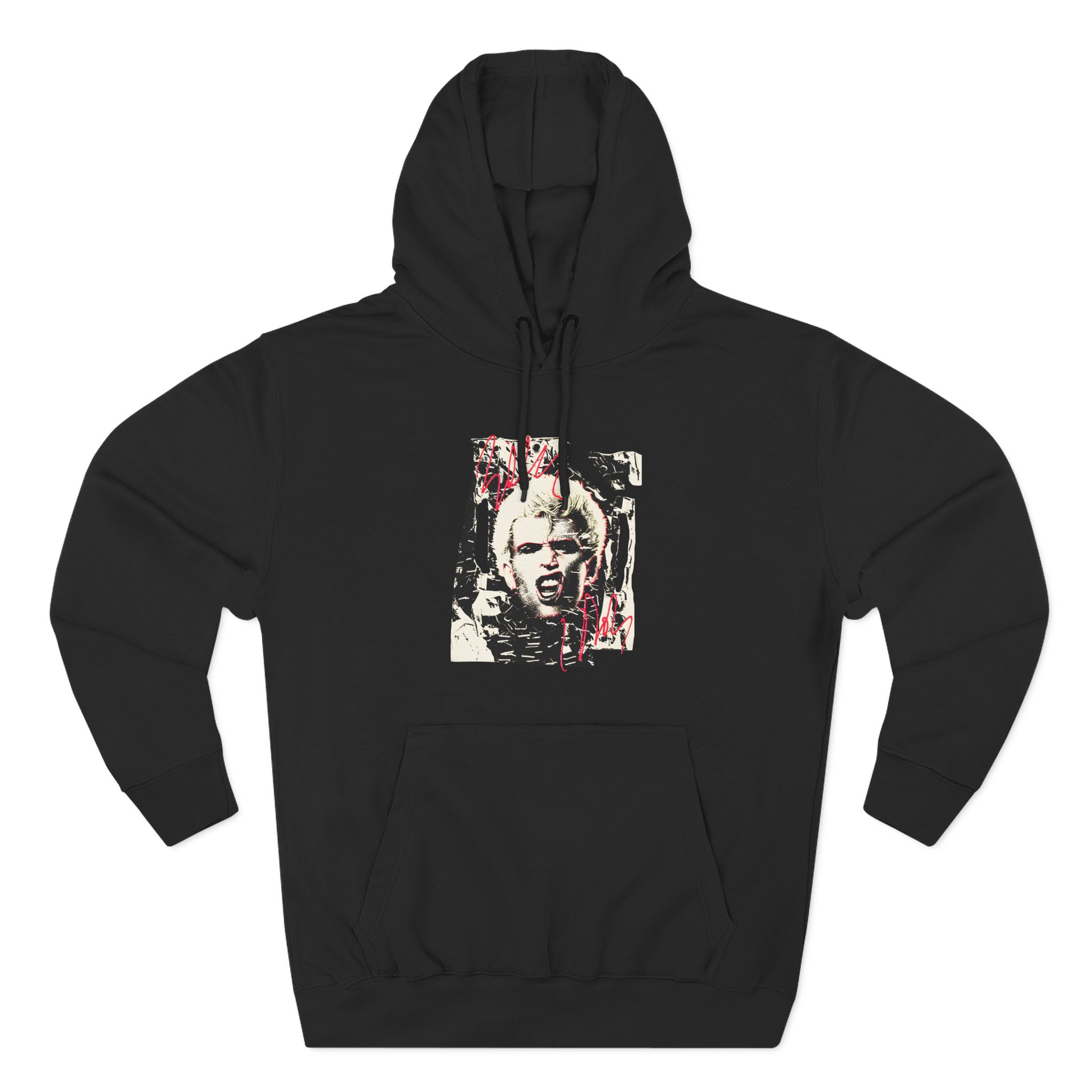 Billy Idol Shattered Photo Three-Panel Fleece Hoodie