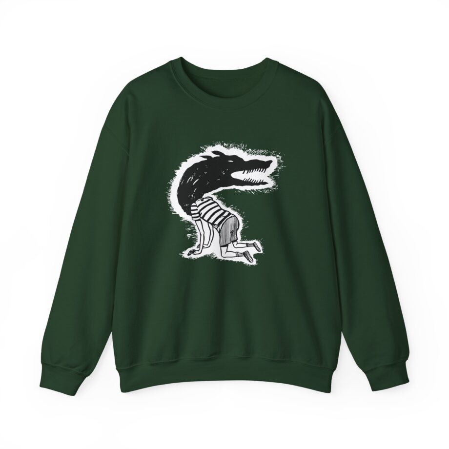 Fireworks Wolf Kid Unisex Heavy Blend™ Crewneck Sweatshirt