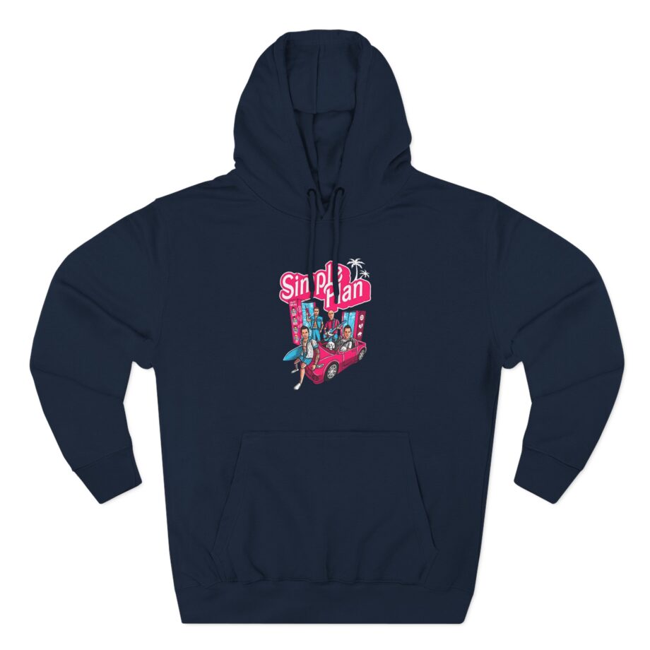 Simple Plan Dolls and Car Three-Panel Fleece Hoodie