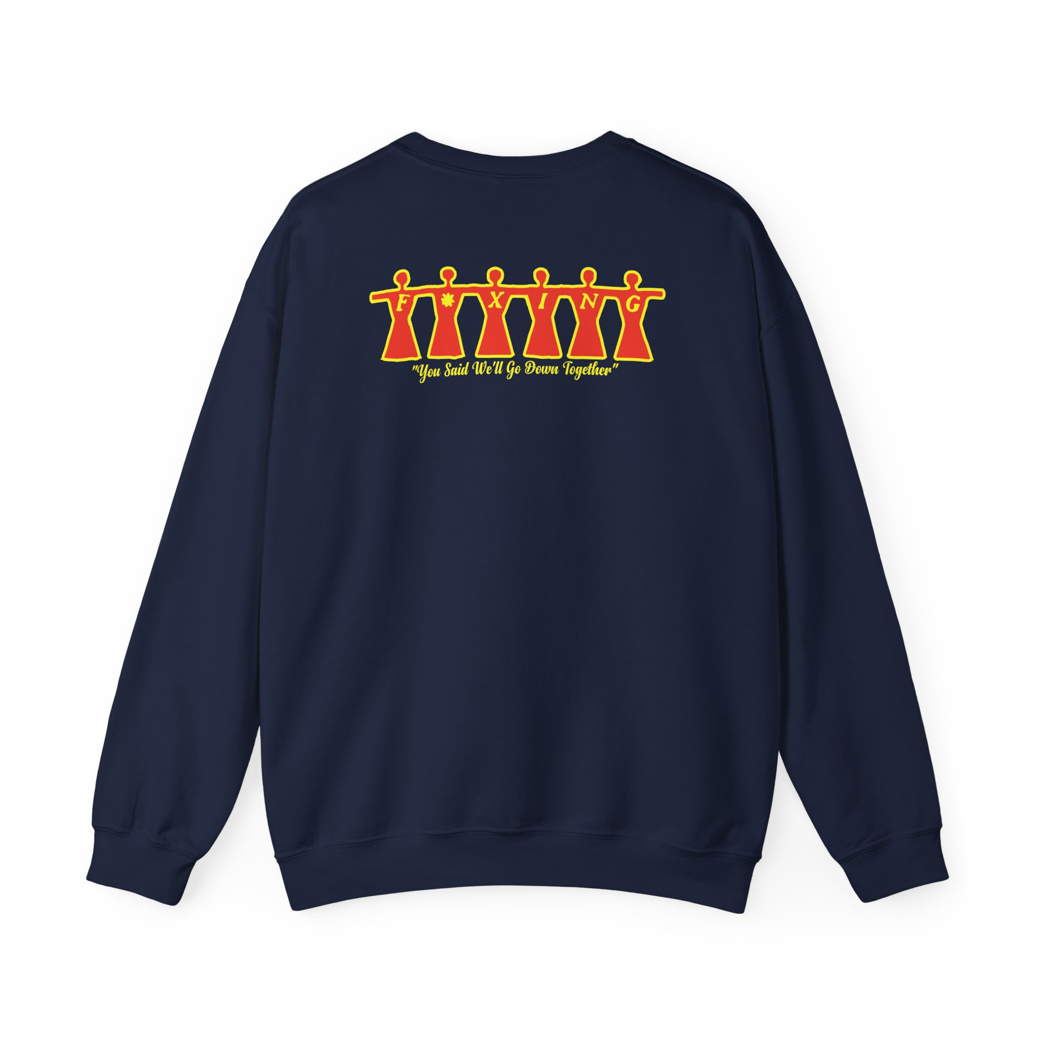 Foxing Moon Face Unisex Heavy Blendâ„¢ Crewneck Sweatshirt