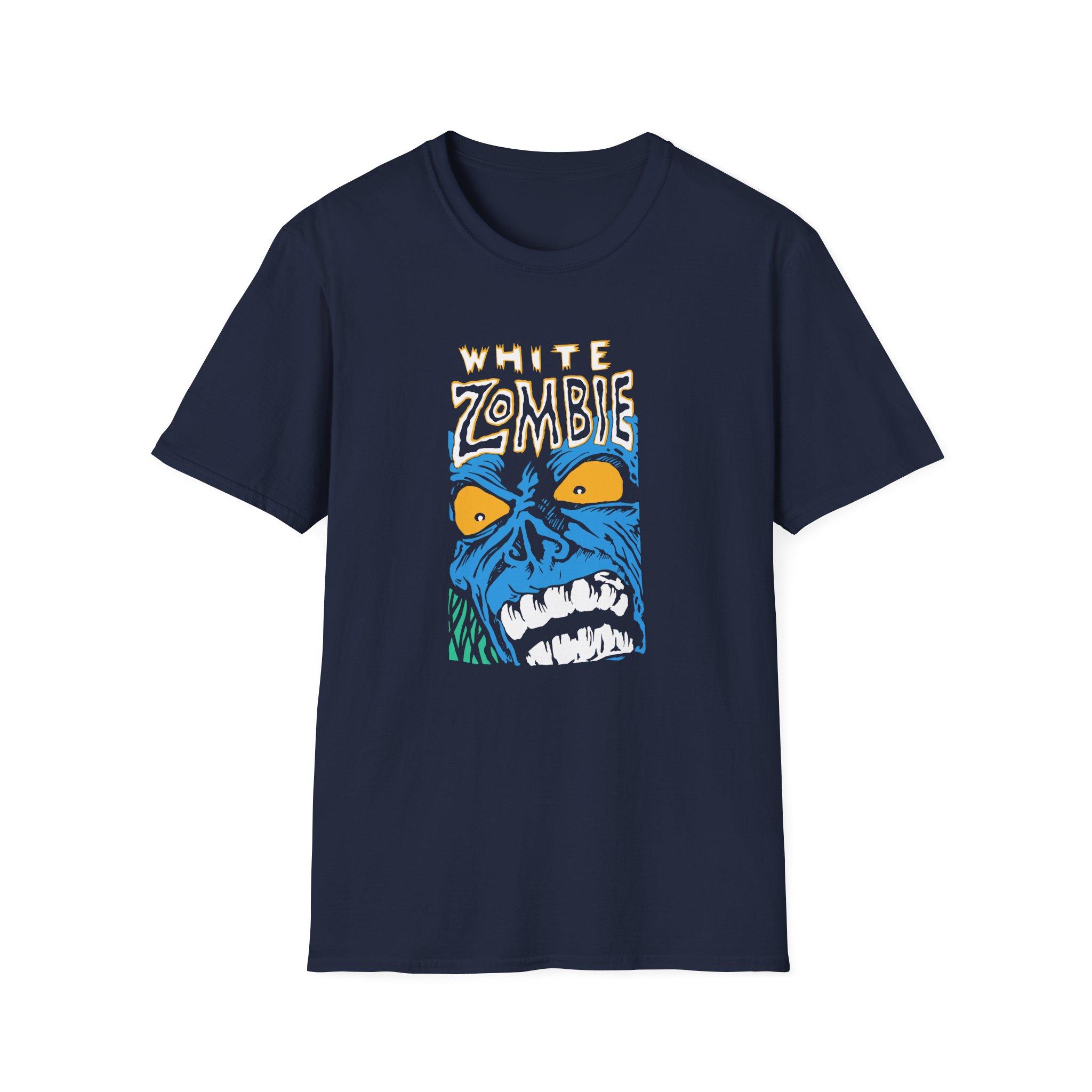 White Zombie Blue Monster Unisex Softstyle T-Shirt