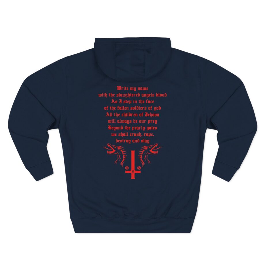 Marduk Demon With Wings Three-Panel Fleece Hoodie