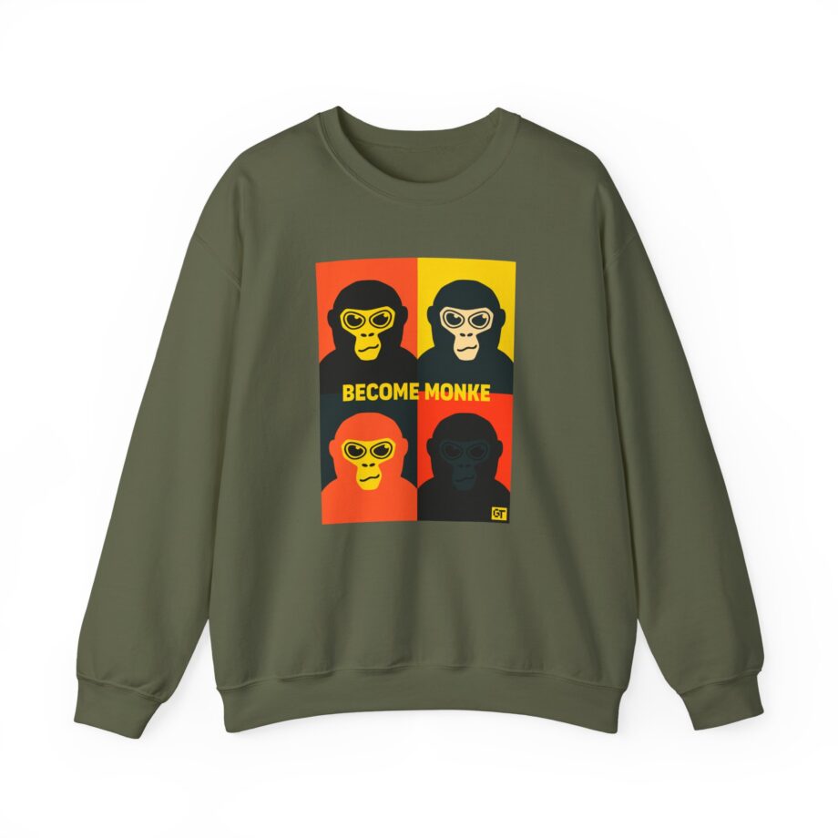 Gorilla Tag Become Monke Unisex Heavy Blend™ Crewneck Sweatshirt