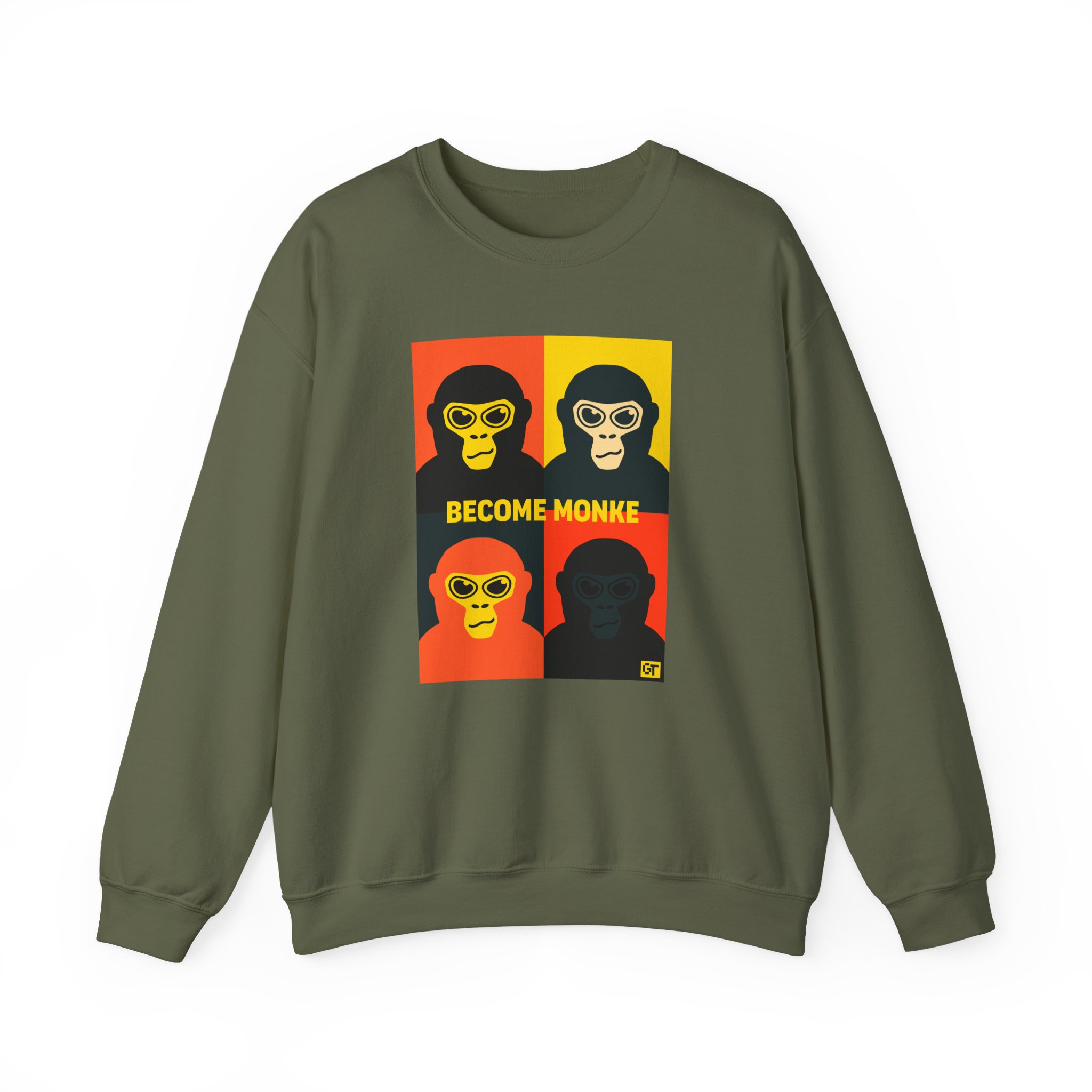 Gorilla Tag Become Monke Unisex Heavy Blendâ„¢ Crewneck Sweatshirt