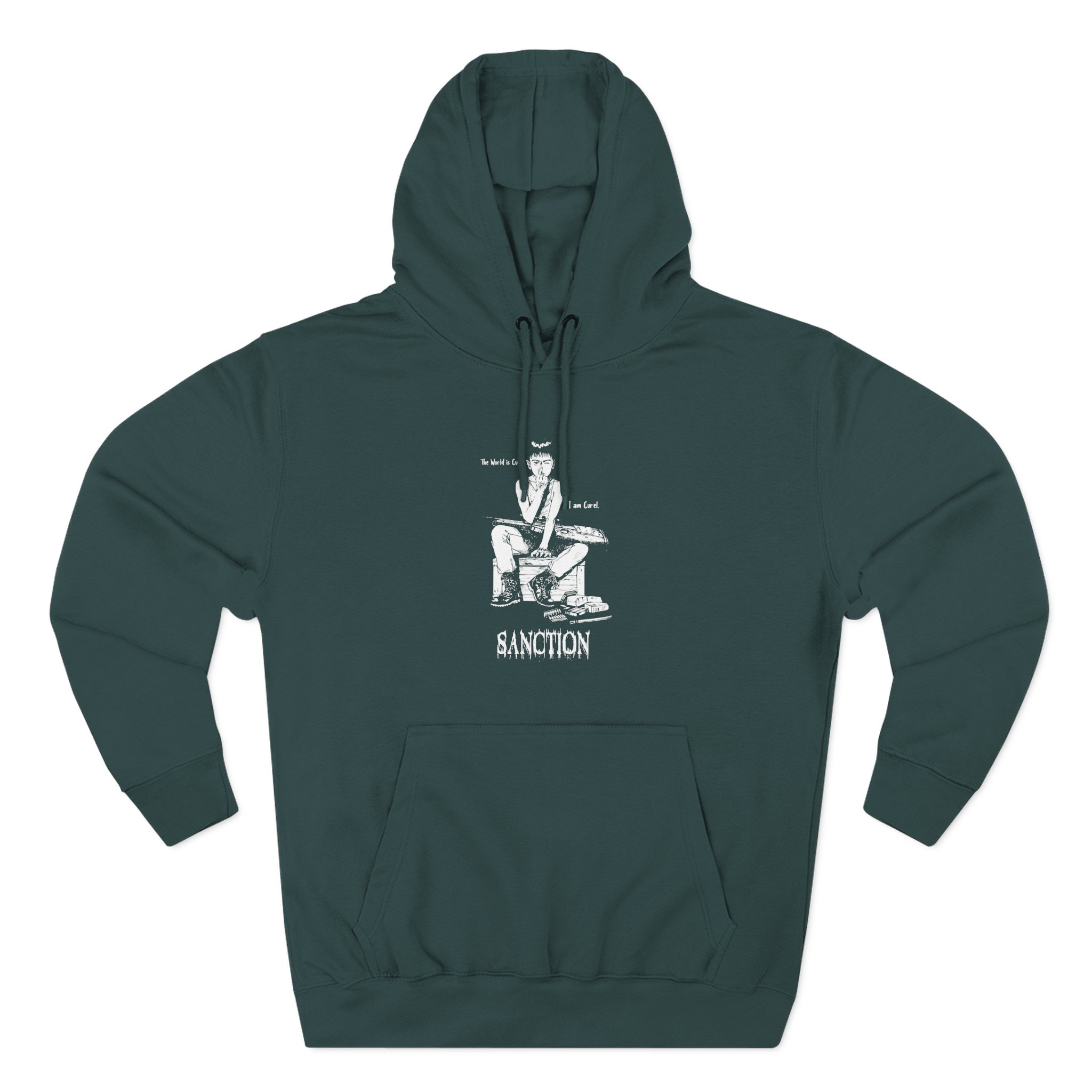 Sanction the World is Cruel Three-Panel Fleece Hoodie