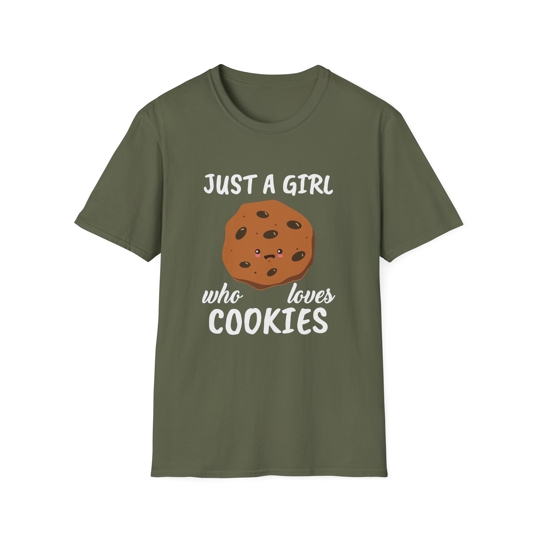 Cookieswirlc Just a Girl Who Loves Cookies Unisex Softstyle T-Shirt