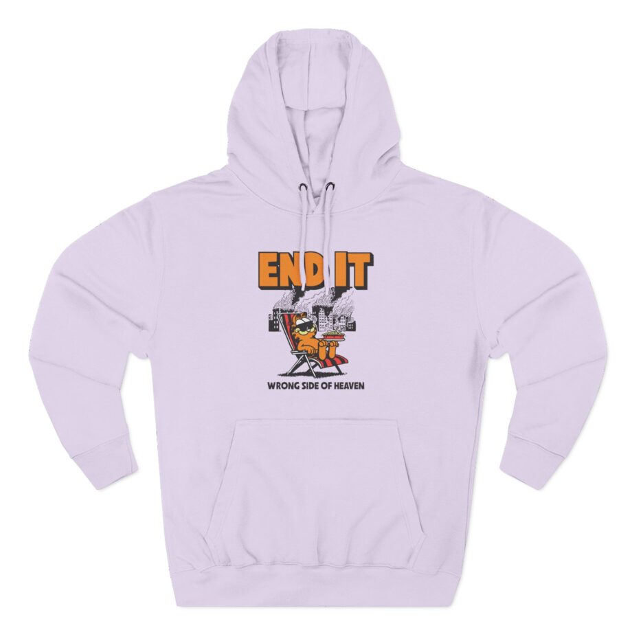 End It Garfield Three-Panel Fleece Hoodie