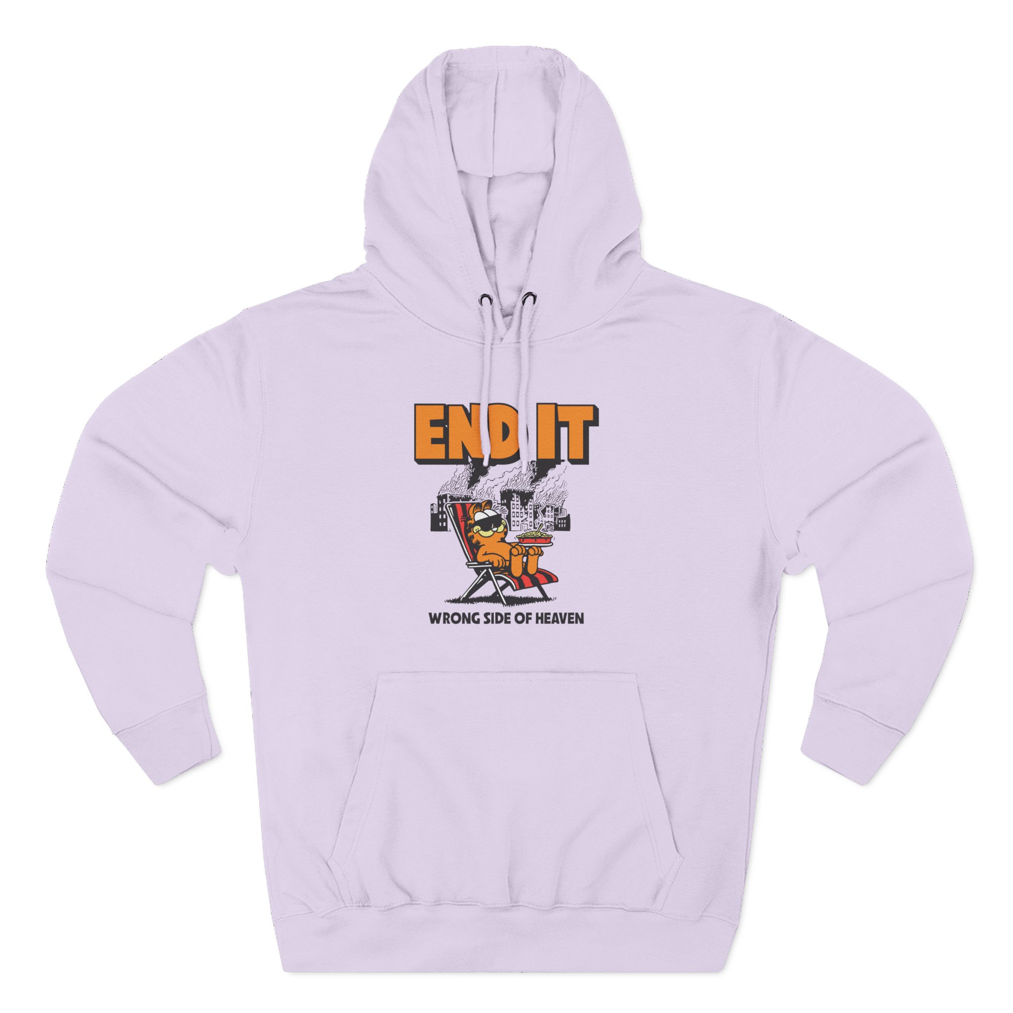 End It Garfield Three-Panel Fleece Hoodie