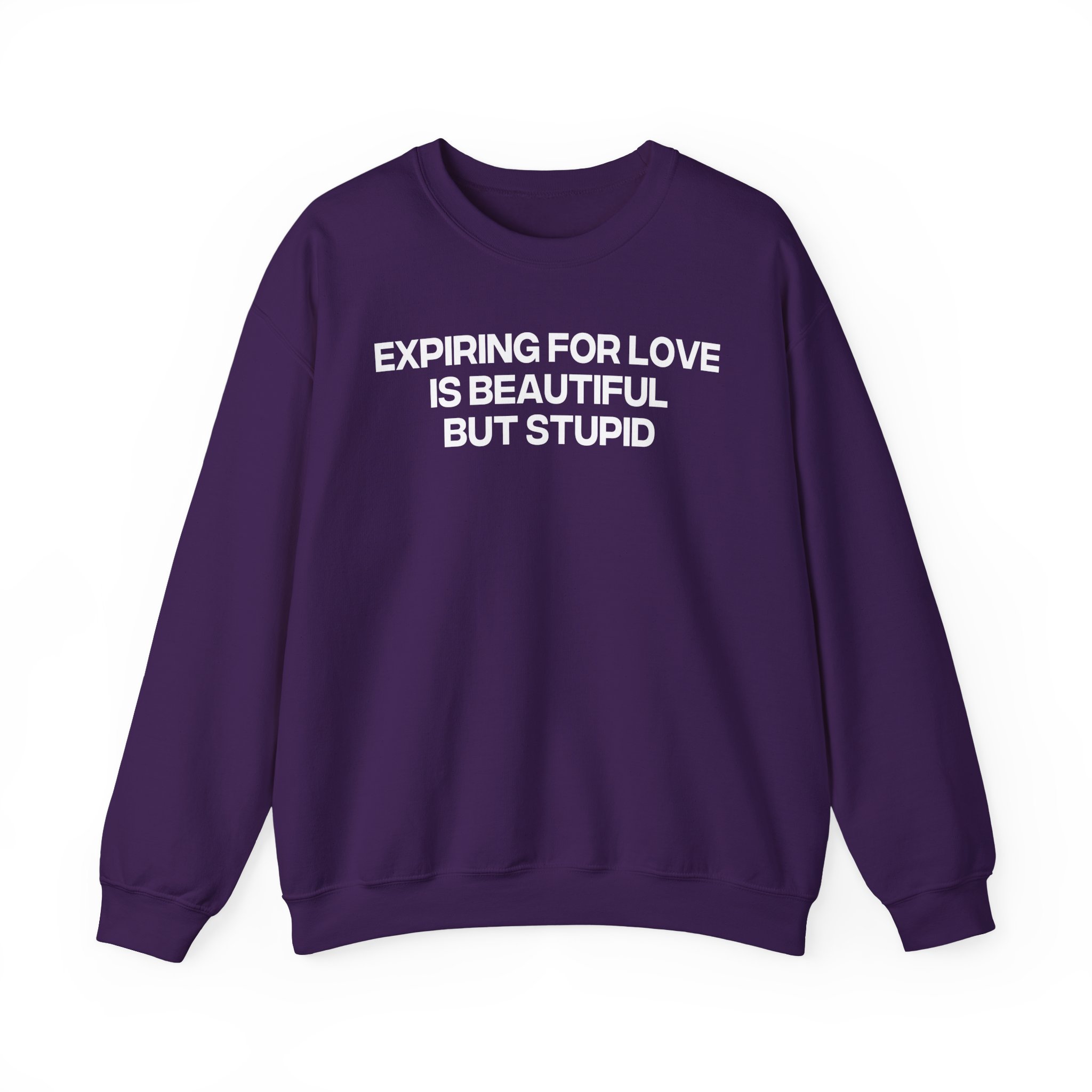 Jenny Holzer Expiring for Love is Beautiful but Stupid Unisex Heavy Blendâ„¢ Crewneck Sweatshirt