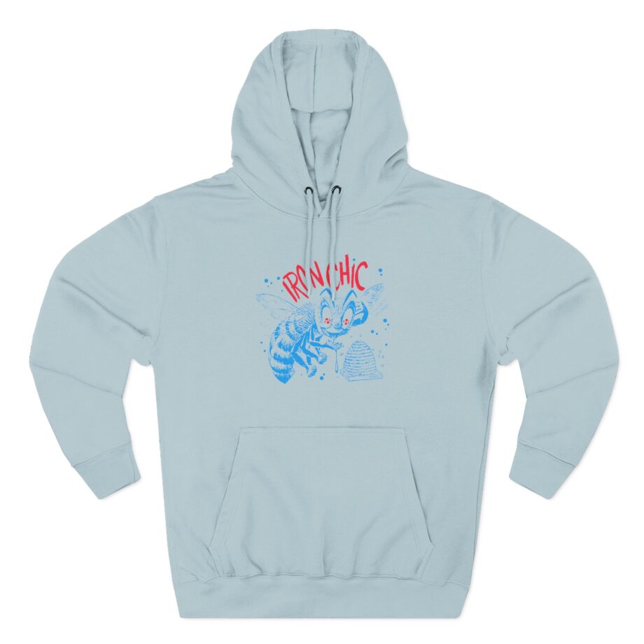 Iron Chic Bee Three-Panel Fleece Hoodie