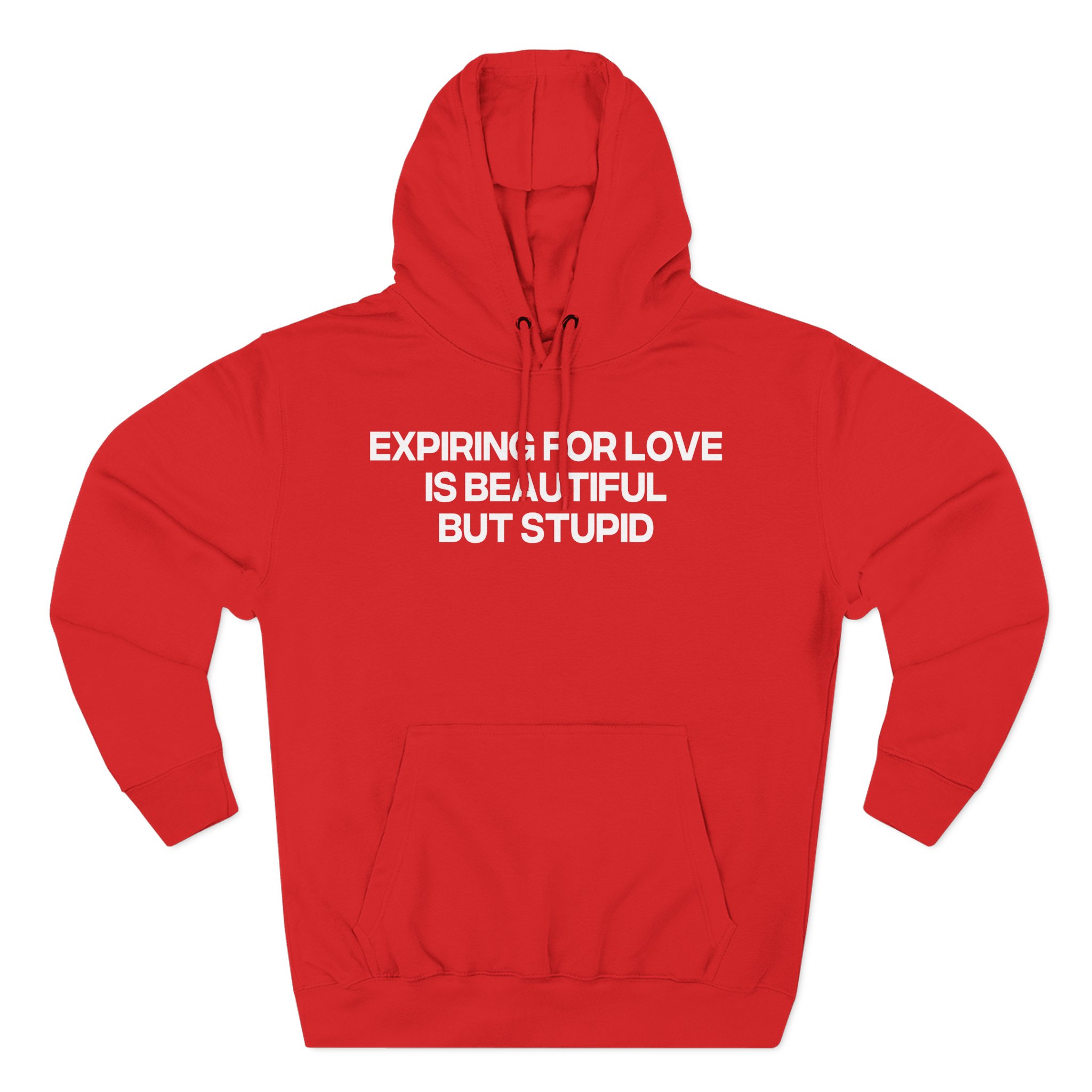 Jenny Holzer Expiring for Love is Beautiful but Stupid Three-Panel Fleece Hoodie