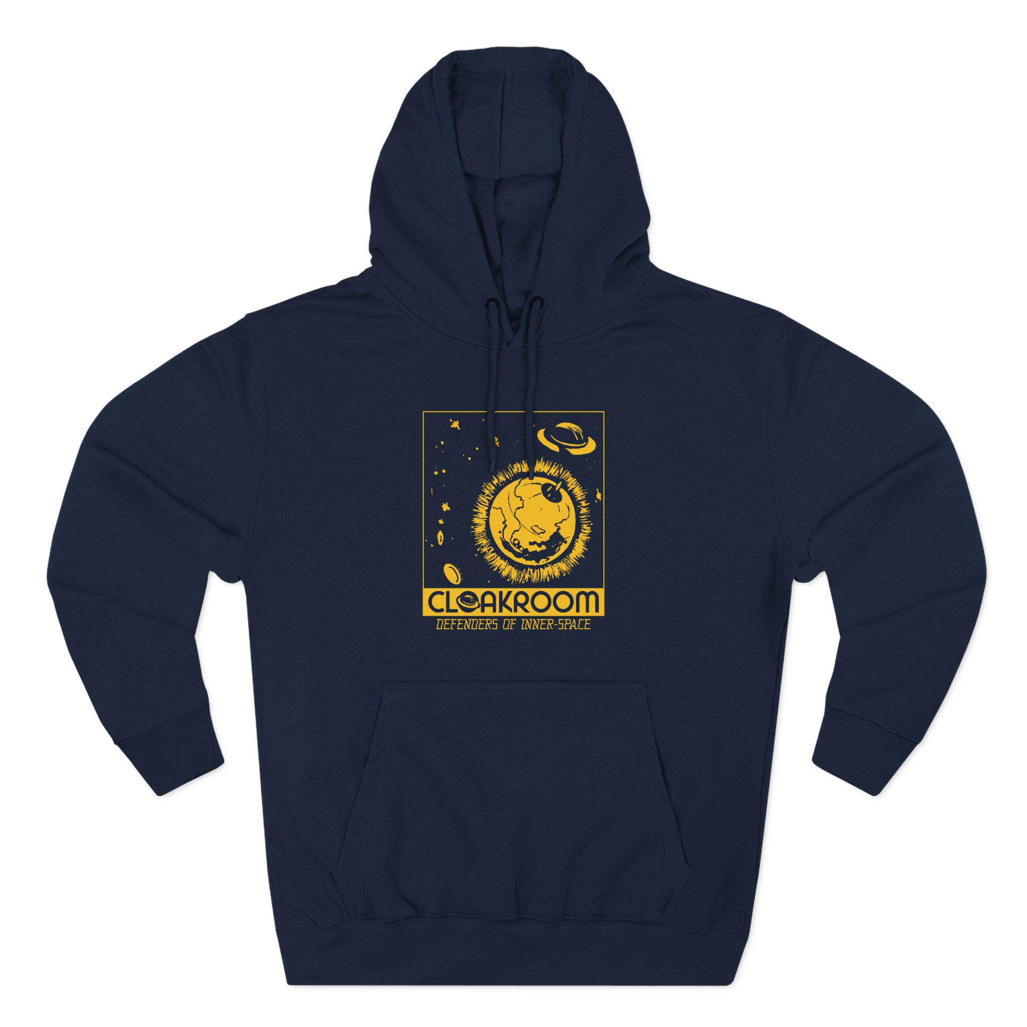 Cloakroom Muff Three-Panel Fleece Hoodie