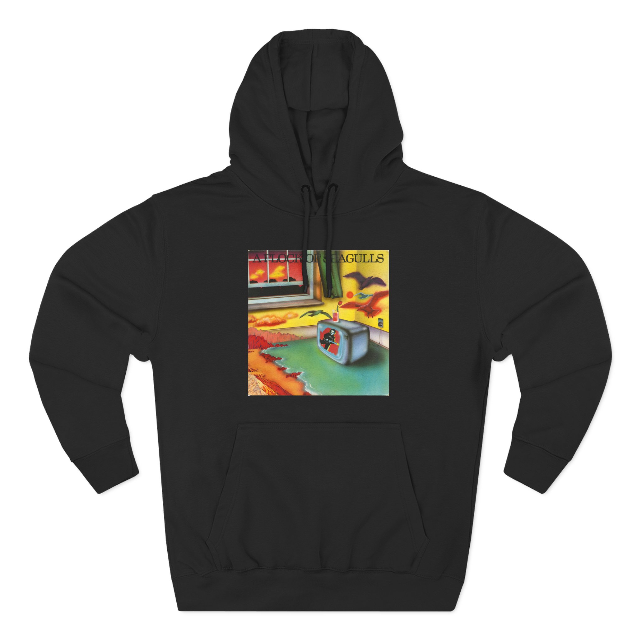 A Flock of Seagulls Original Album Cover Three-Panel Fleece Hoodie