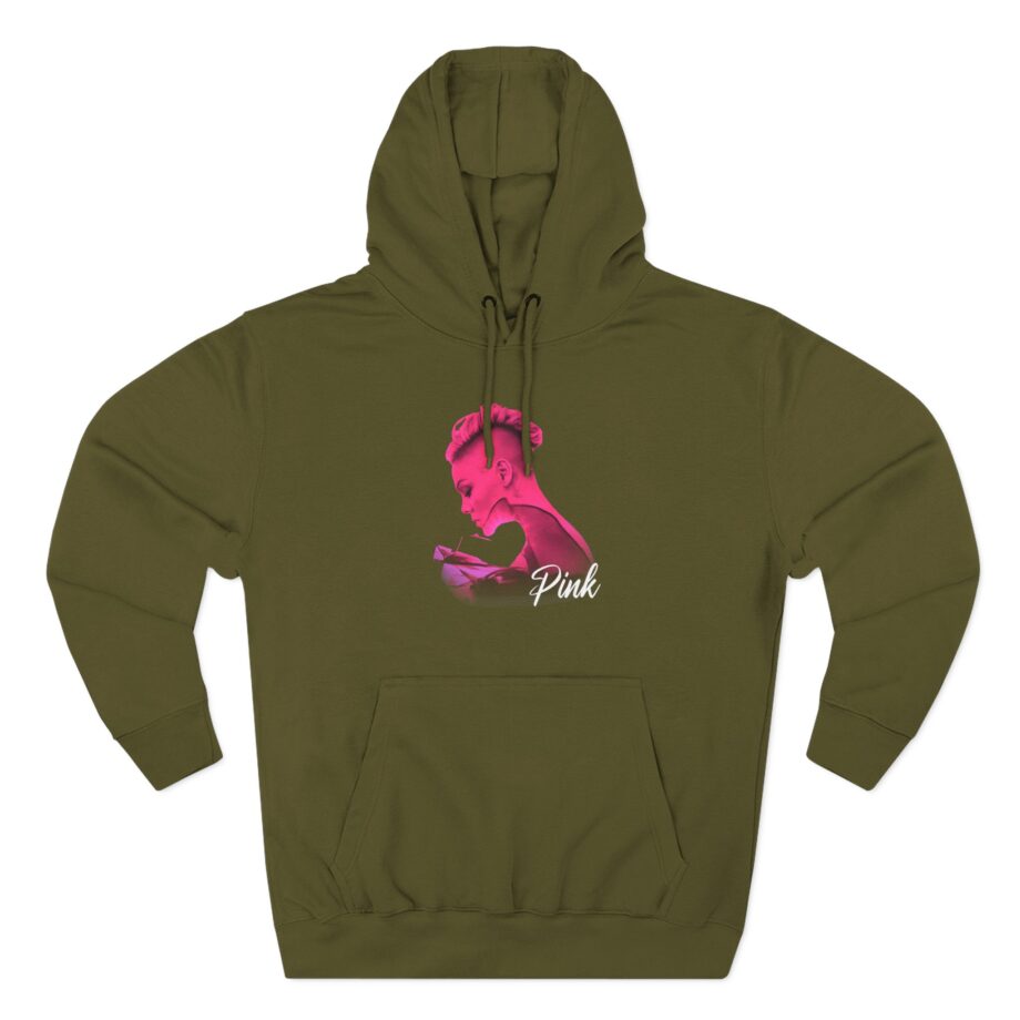 P!nk Silhouette Photo Peach Three-Panel Fleece Hoodie
