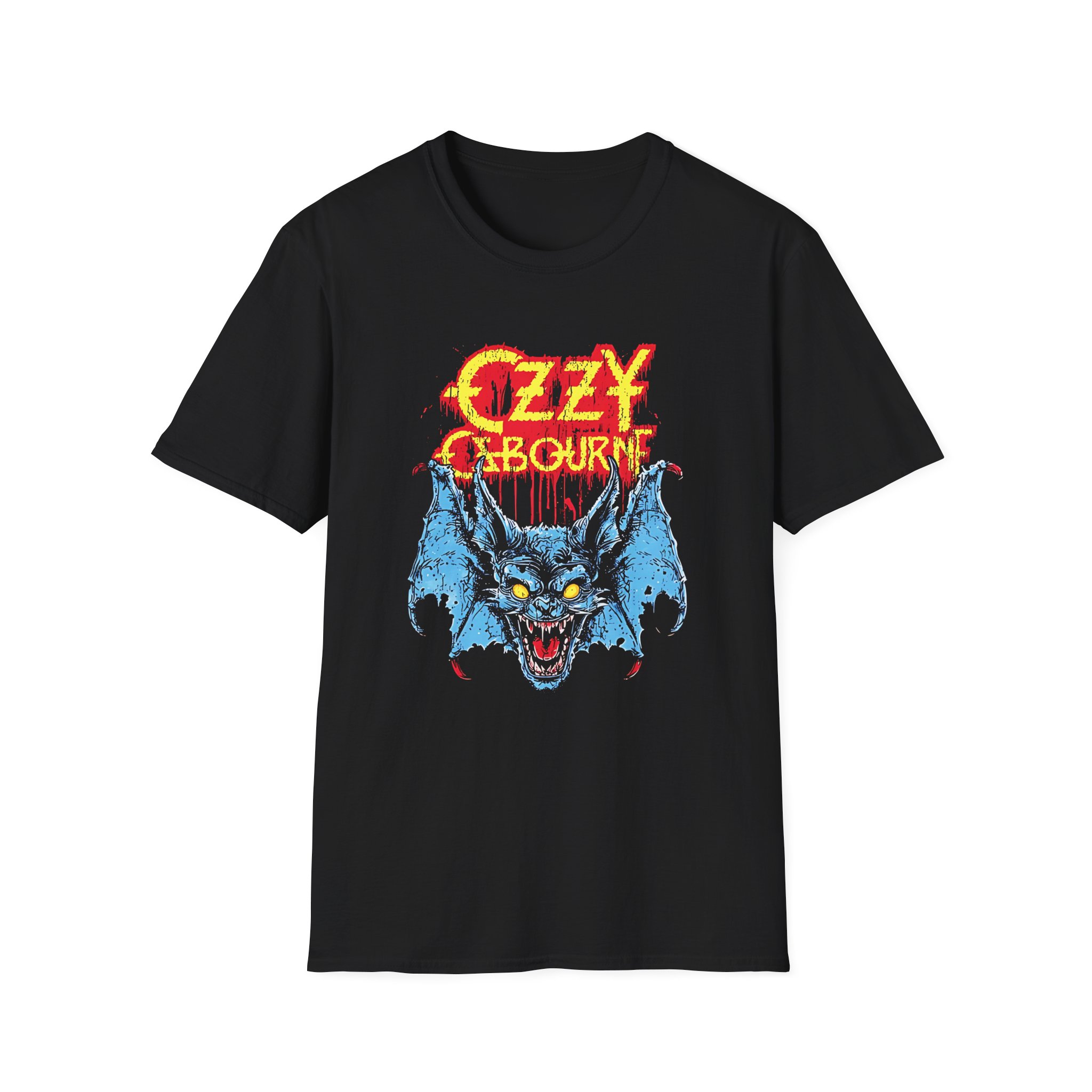 Ozzy Osbourne Glowing Eyes Bat Unisex Softstyle T-Shirt