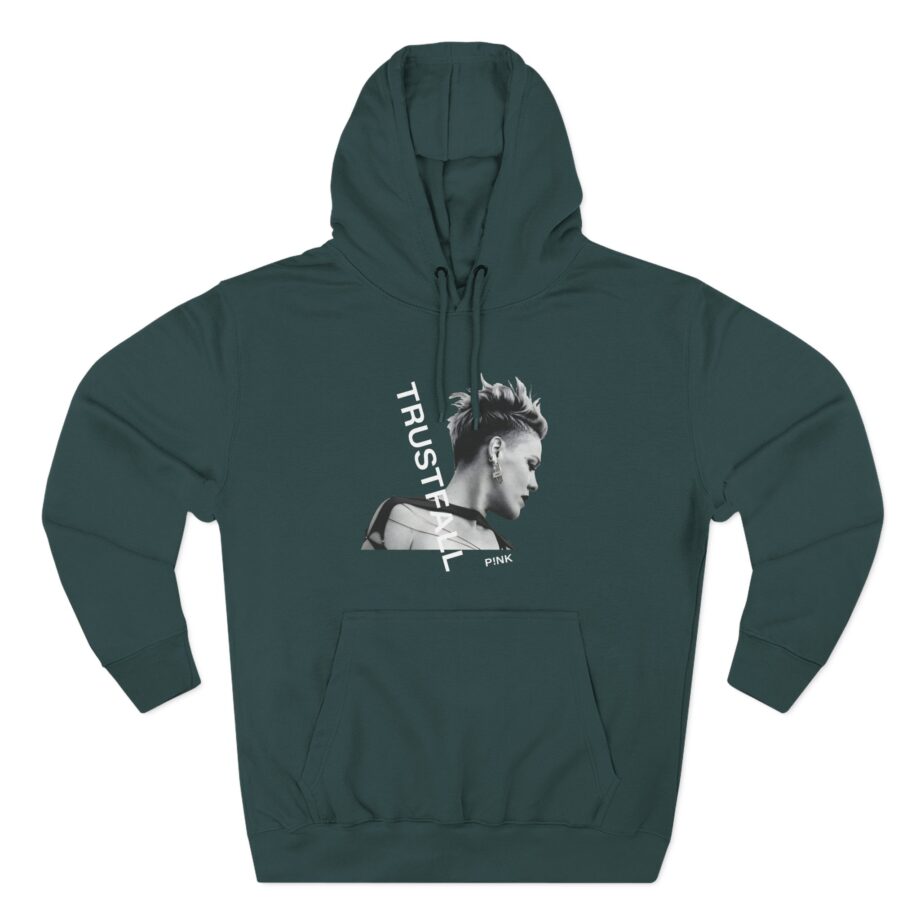 Pink Trustfall Three-Panel Fleece Hoodie