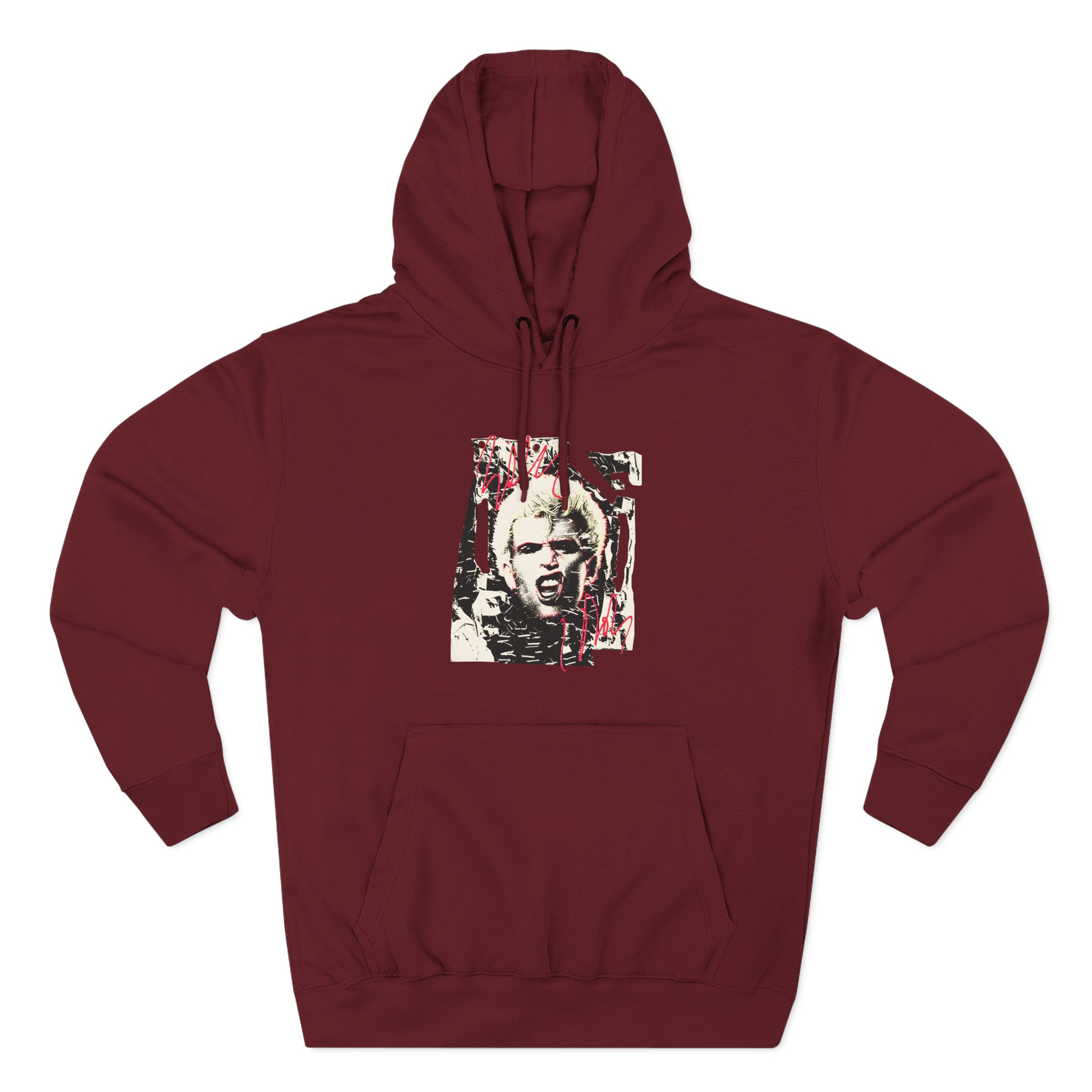 Billy Idol Shattered Photo Three-Panel Fleece Hoodie