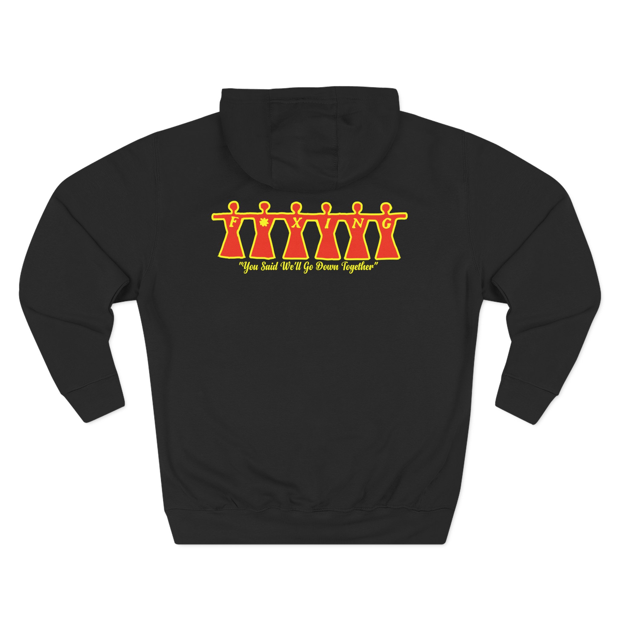 Foxing Moon Face Three-Panel Fleece Hoodie