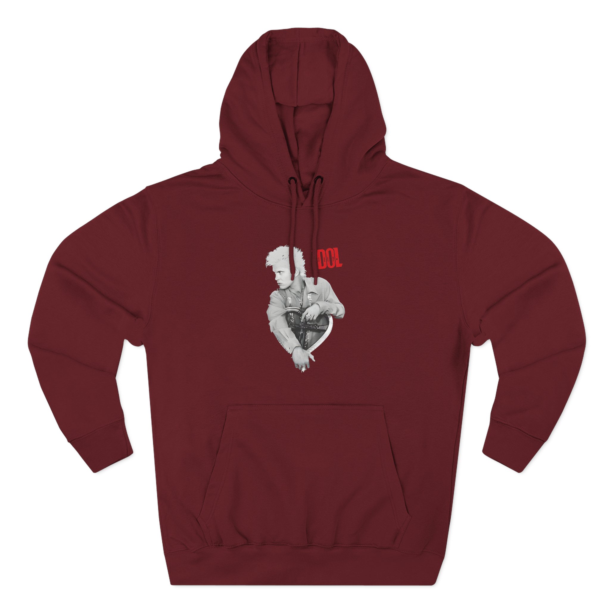 Billy Idol Heart Three-Panel Fleece Hoodie