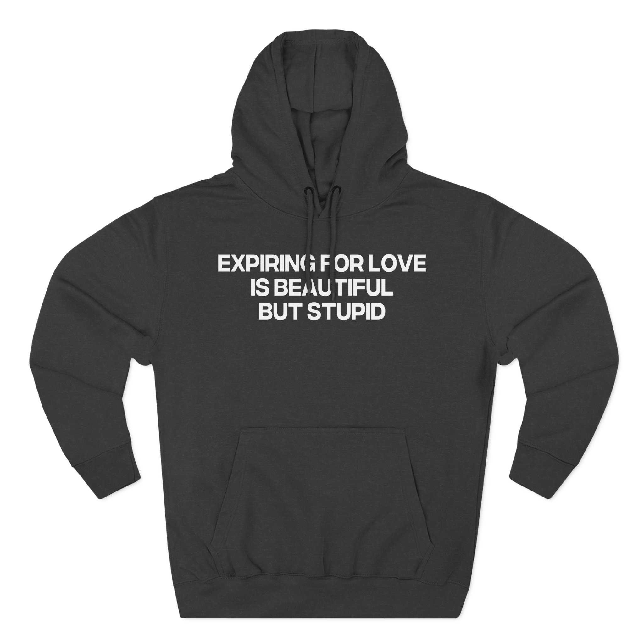 Jenny Holzer Expiring for Love is Beautiful but Stupid Three-Panel Fleece Hoodie
