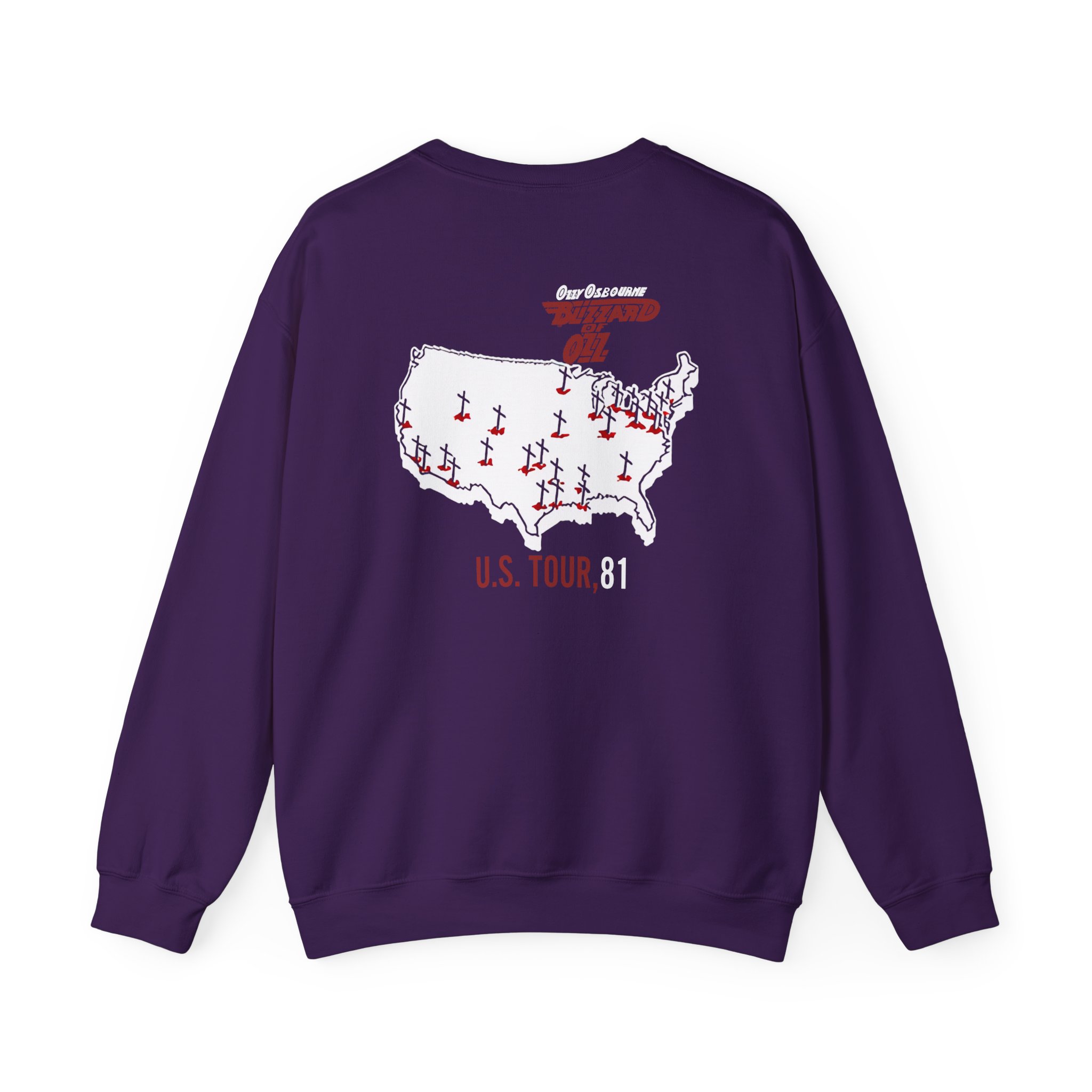 Ozzy Osbourne Blizzard of Ozz Vintage Tour Unisex Heavy Blendâ„¢ Crewneck Sweatshirt