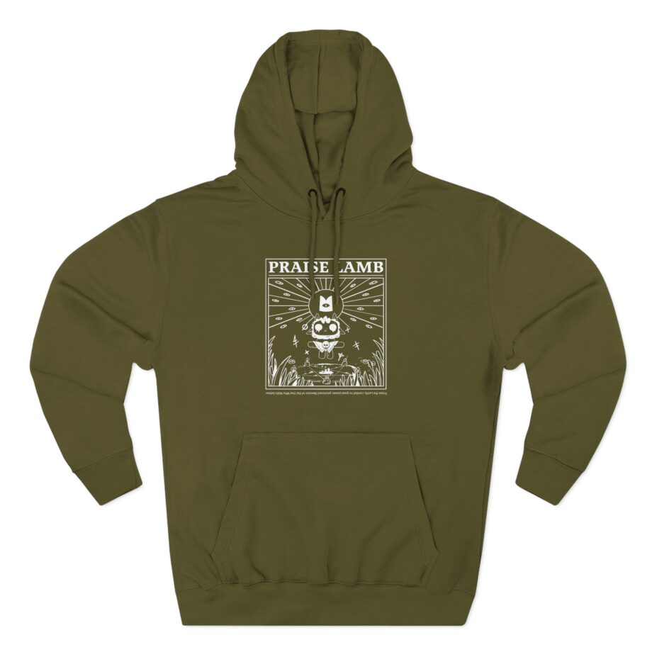 Cult of the Lamb Praise Lamb Three-Panel Fleece Hoodie
