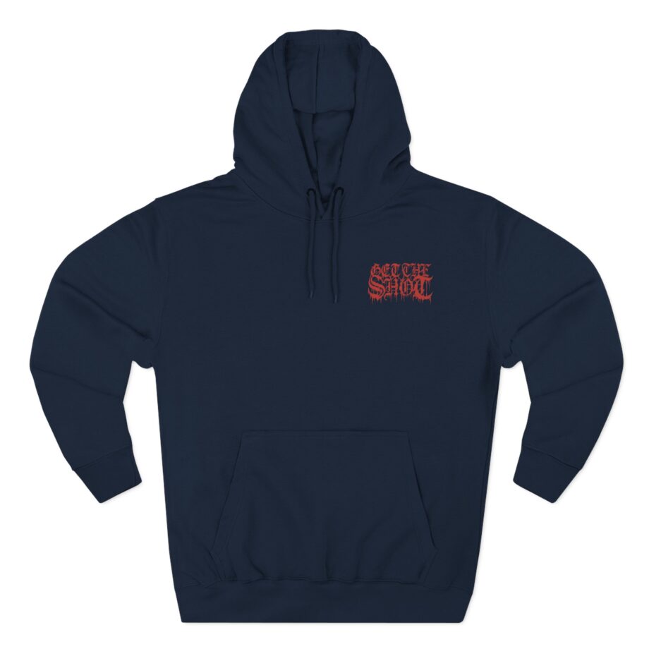 Get the Shot Survival Denied Black & White Three-Panel Fleece Hoodie