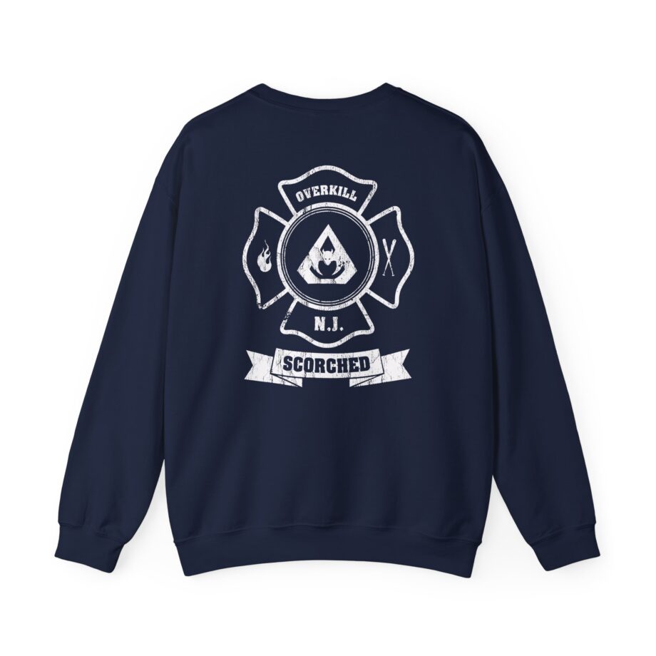 Overkill Scorched Stretched Logo Unisex Heavy Blend™ Crewneck Sweatshirt