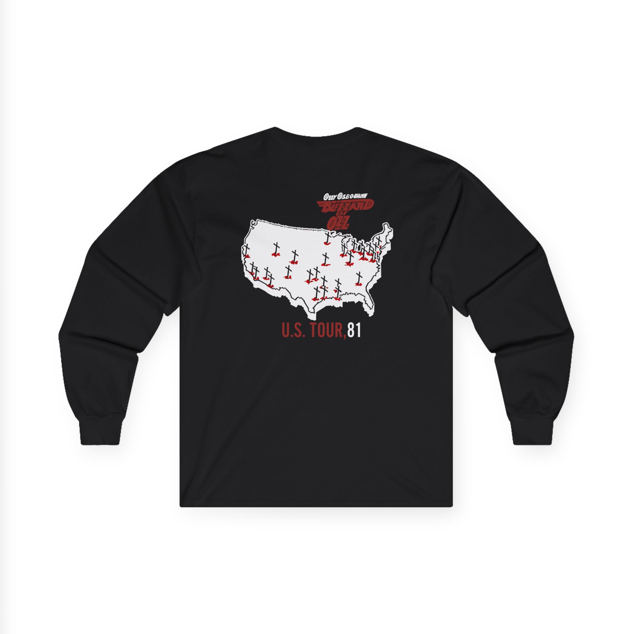 Ozzy Osbourne Blizzard of Ozz Vintage Tour Unisex Ultra Cotton Long Sleeve Tee