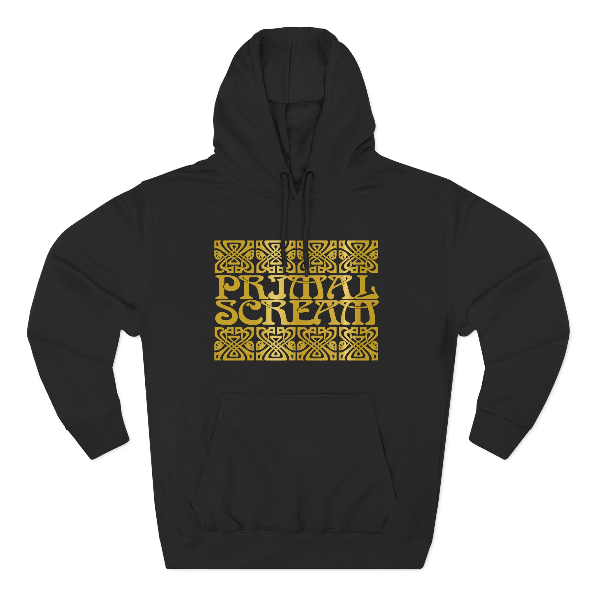 Primal Scream Black & Gold Deco Three-Panel Fleece Hoodie