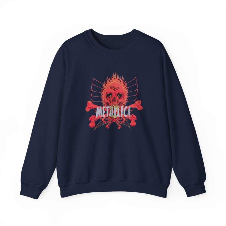 Fede Vigevani Vintage 90s Metallica Pushead Rebel Skull Unisex Heavy Blend™ Crewneck Sweatshirt