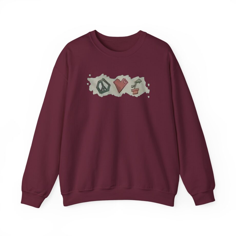 Mumbo Jumbo Peace, Love and Plants Unisex Heavy Blend™ Crewneck Sweatshirt