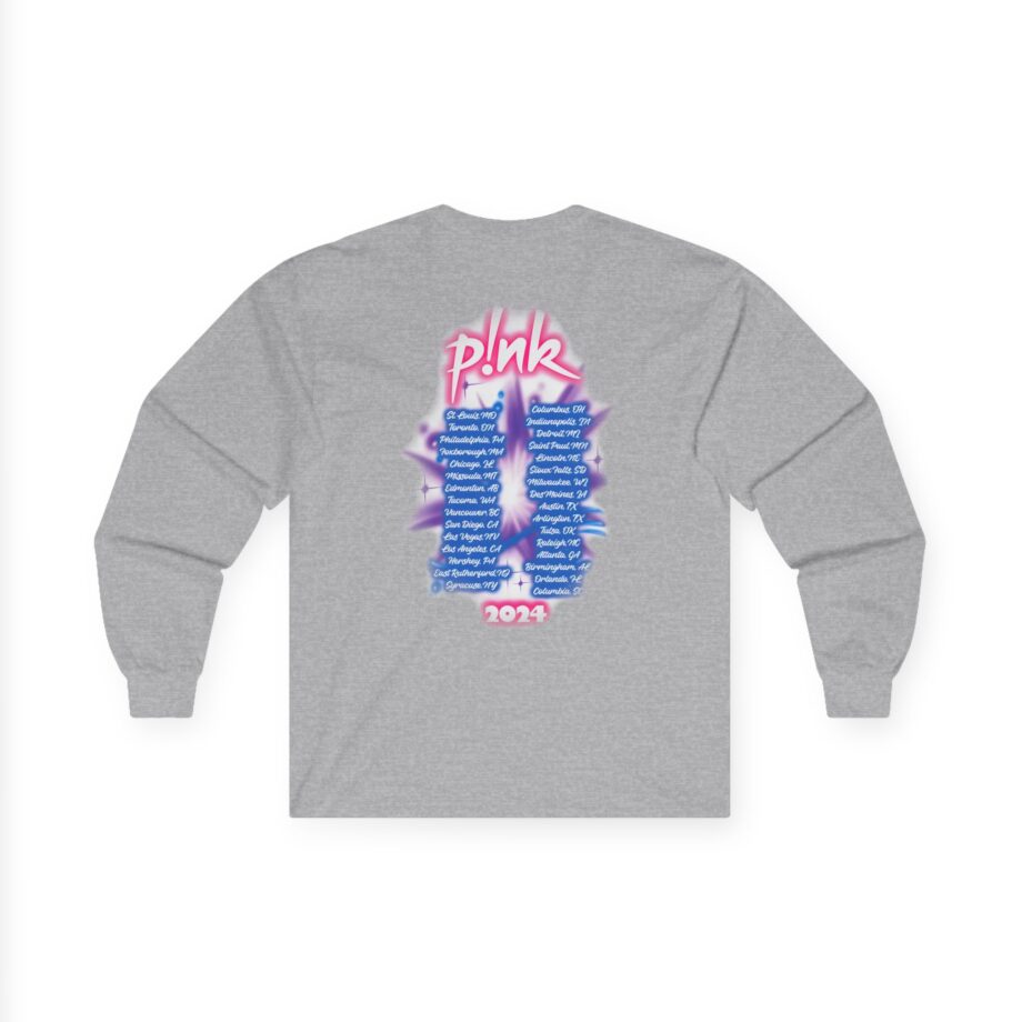 Pink Airbrushed 2024 Unisex Ultra Cotton Long Sleeve Tee
