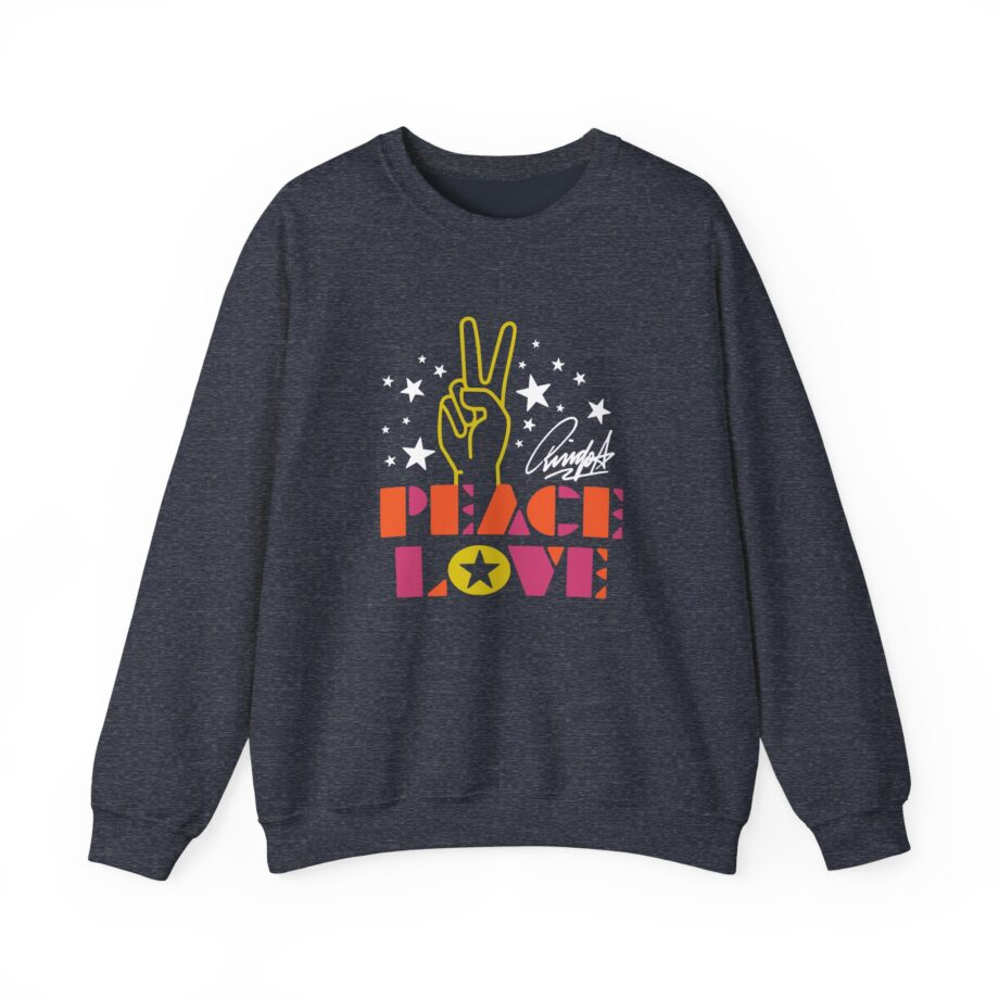 Ringo Starr Peace & Love Peace Sign Unisex Heavy Blend™ Crewneck Sweatshirt