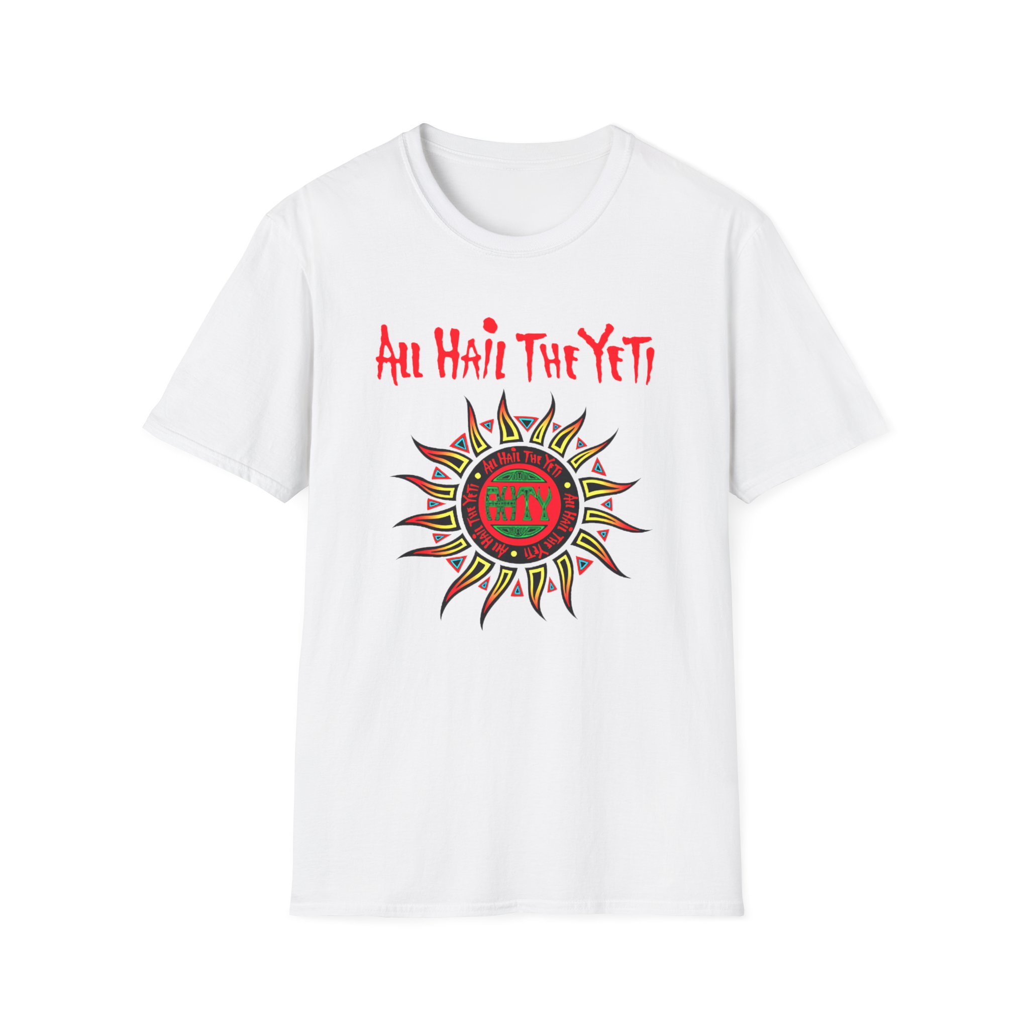 All Hail the Yeti Sun Unisex Softstyle T-Shirt