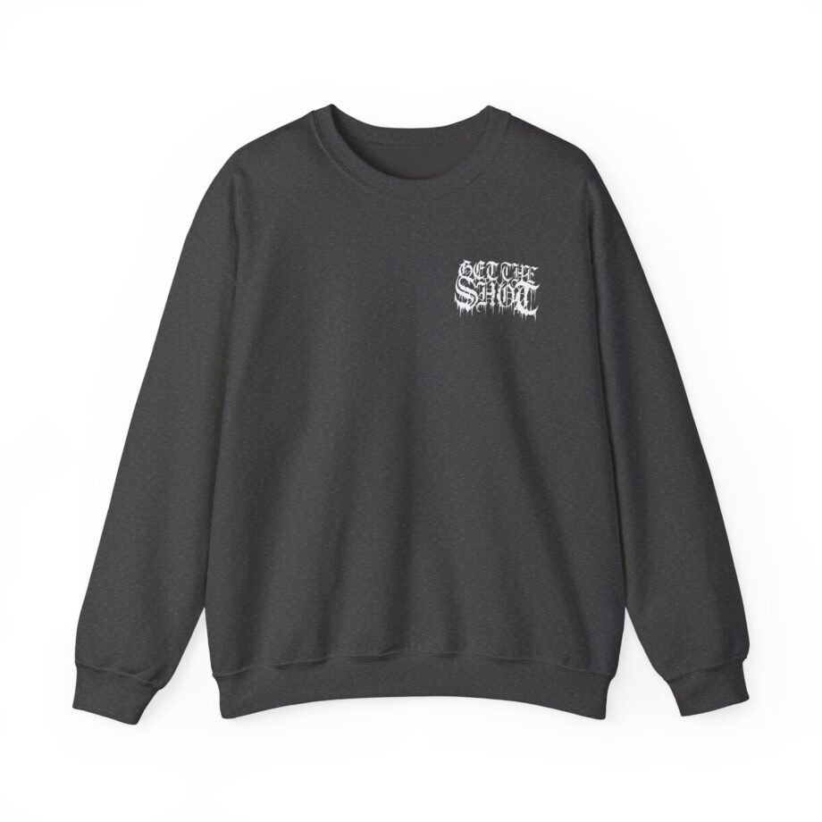Get the Shot Merciless Destruction Unisex Heavy Blend™ Crewneck Sweatshirt
